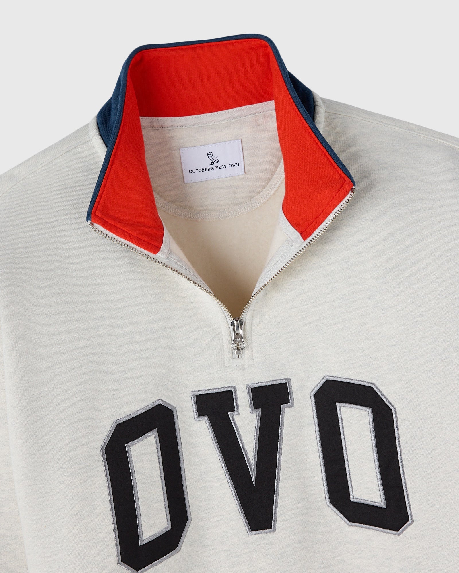 Arch OVO Quarter-Zip Mock Neck - Ash Heather Grey - Image 3