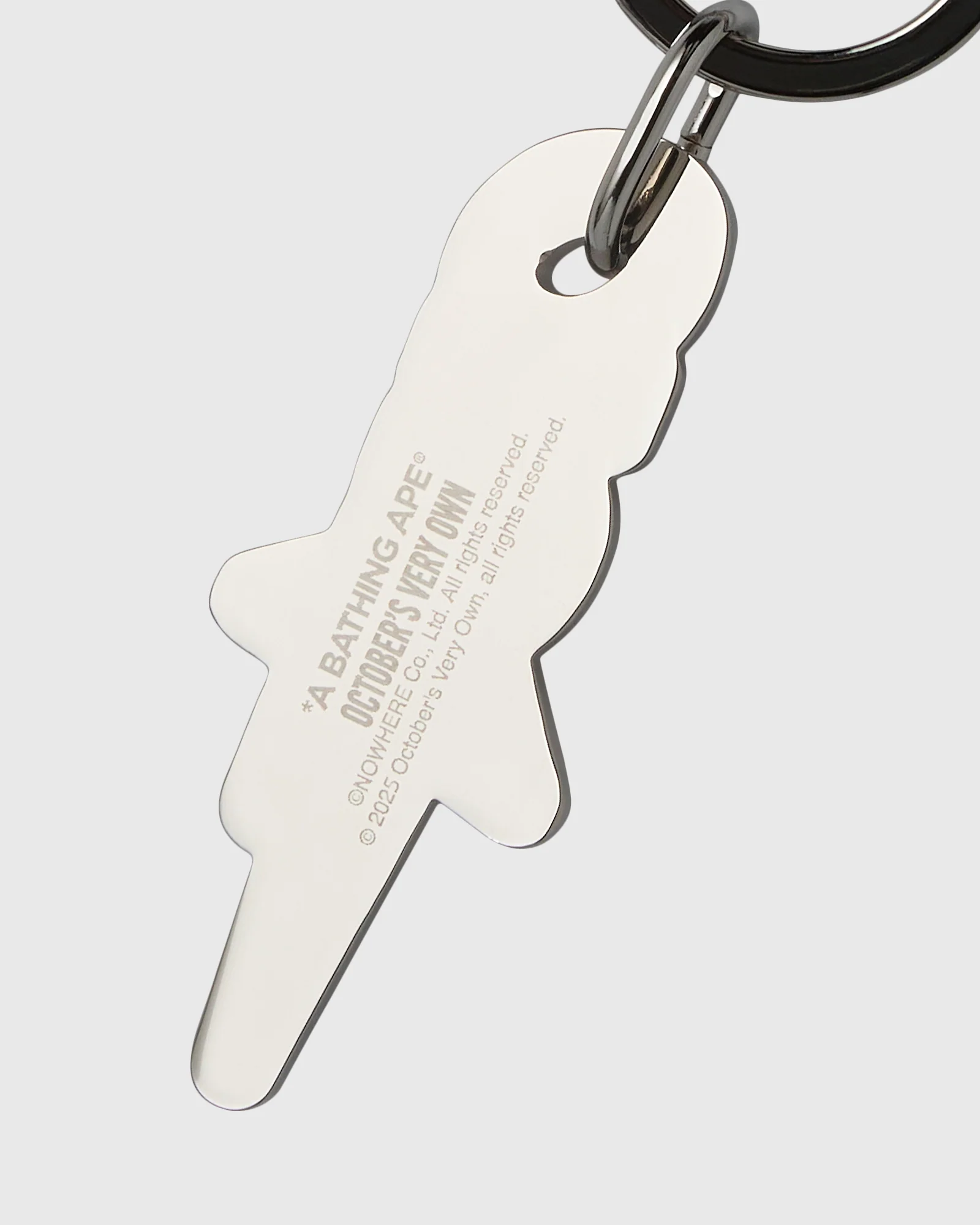 BAPE® OVO-Sta Metal Keychain - Silver - Image 3