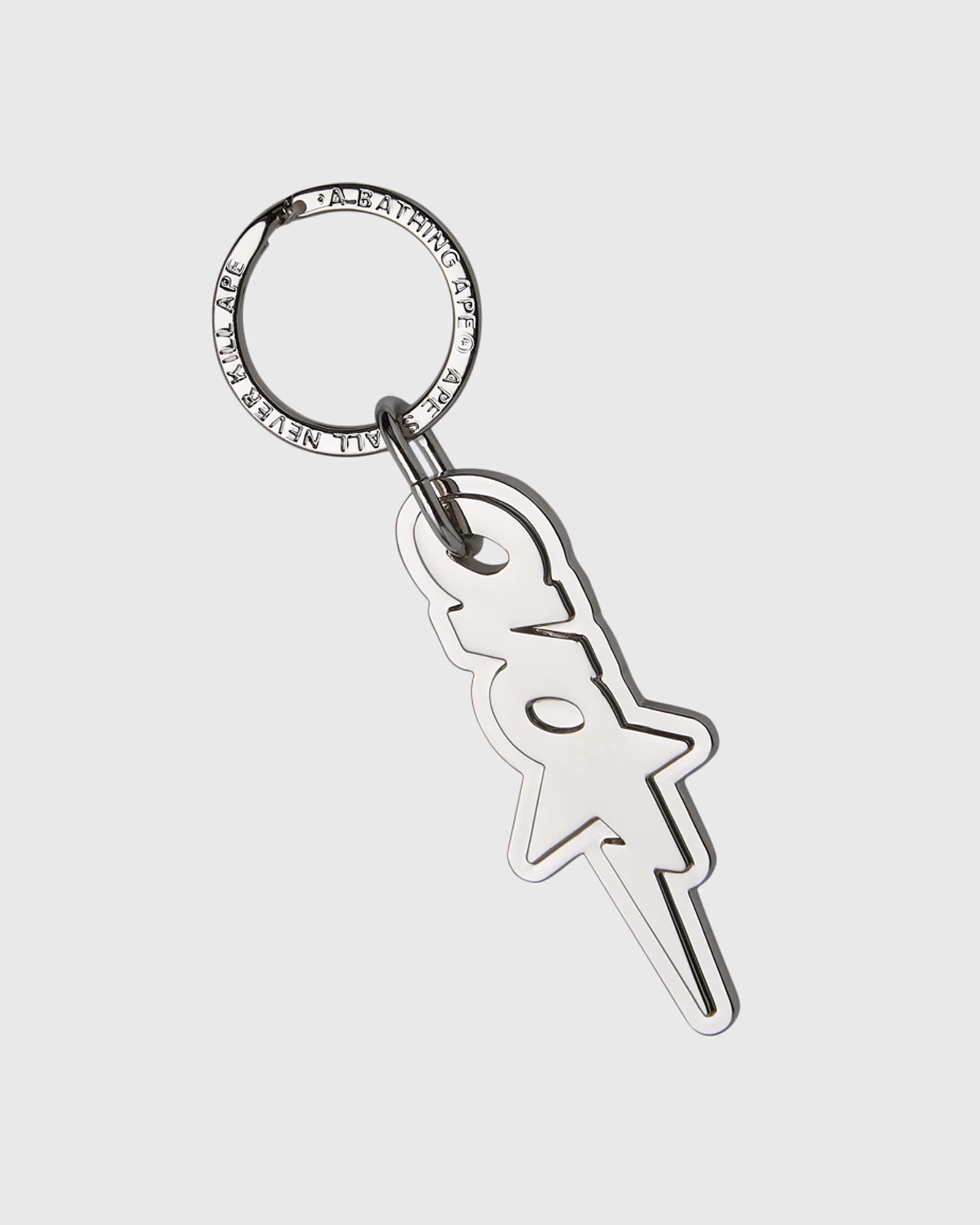 BAPE® OVO-Sta Metal Keychain - Silver - Image 4