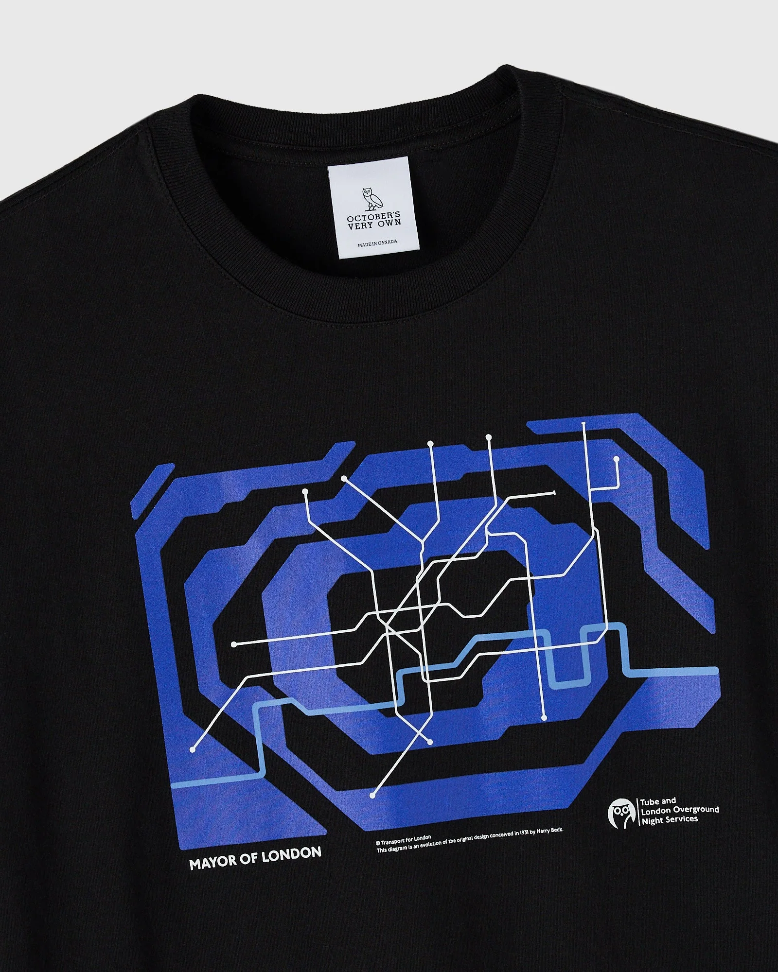 Night Tube Tee - Black - Image 3