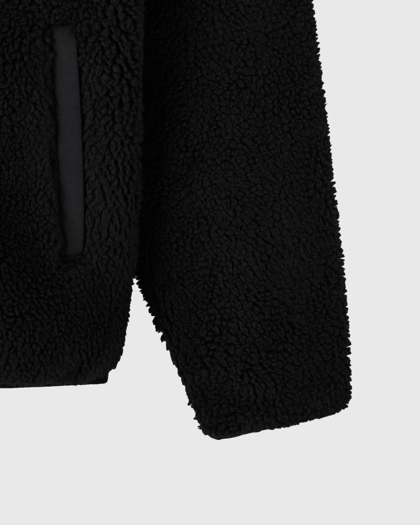 DEEP PILE SHERPA JACKET - BLACK - Image 4