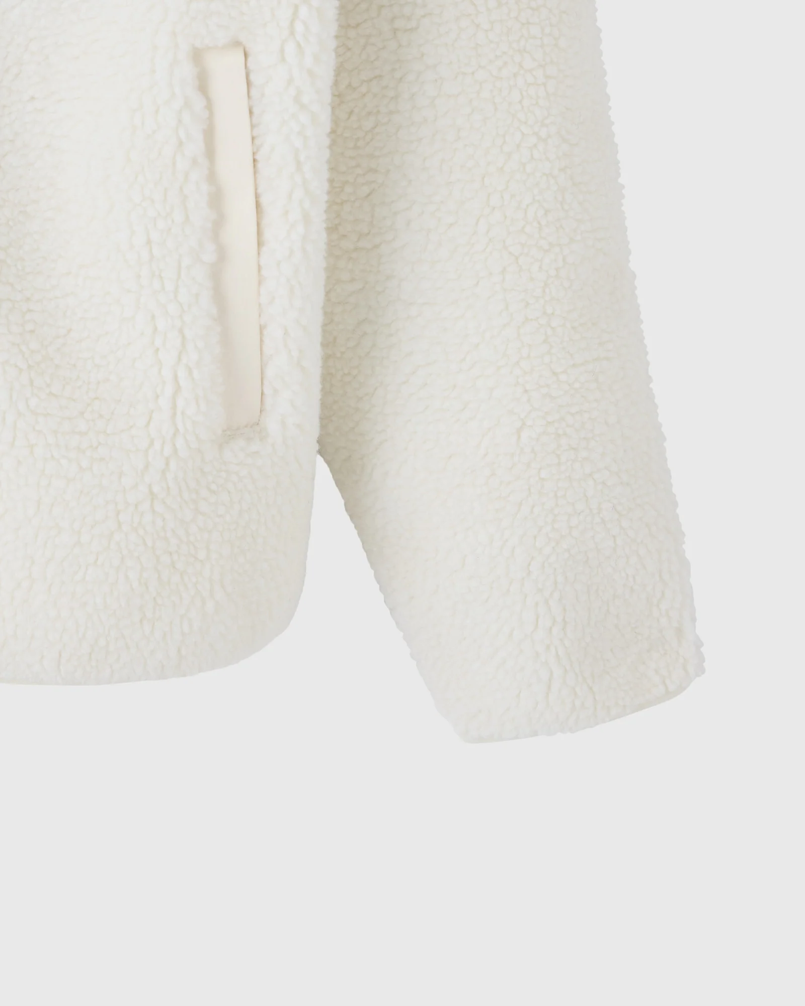 DEEP PILE SHERPA JACKET - CREAM - Image 3