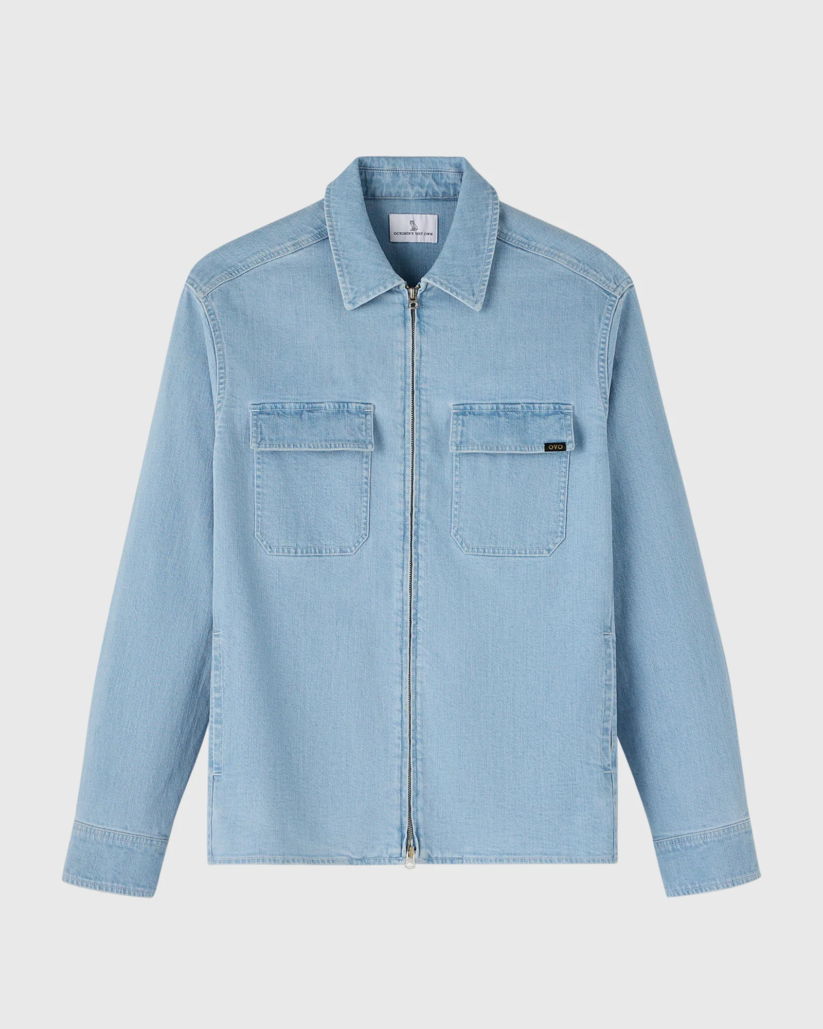Denim Zip-Up Shirt