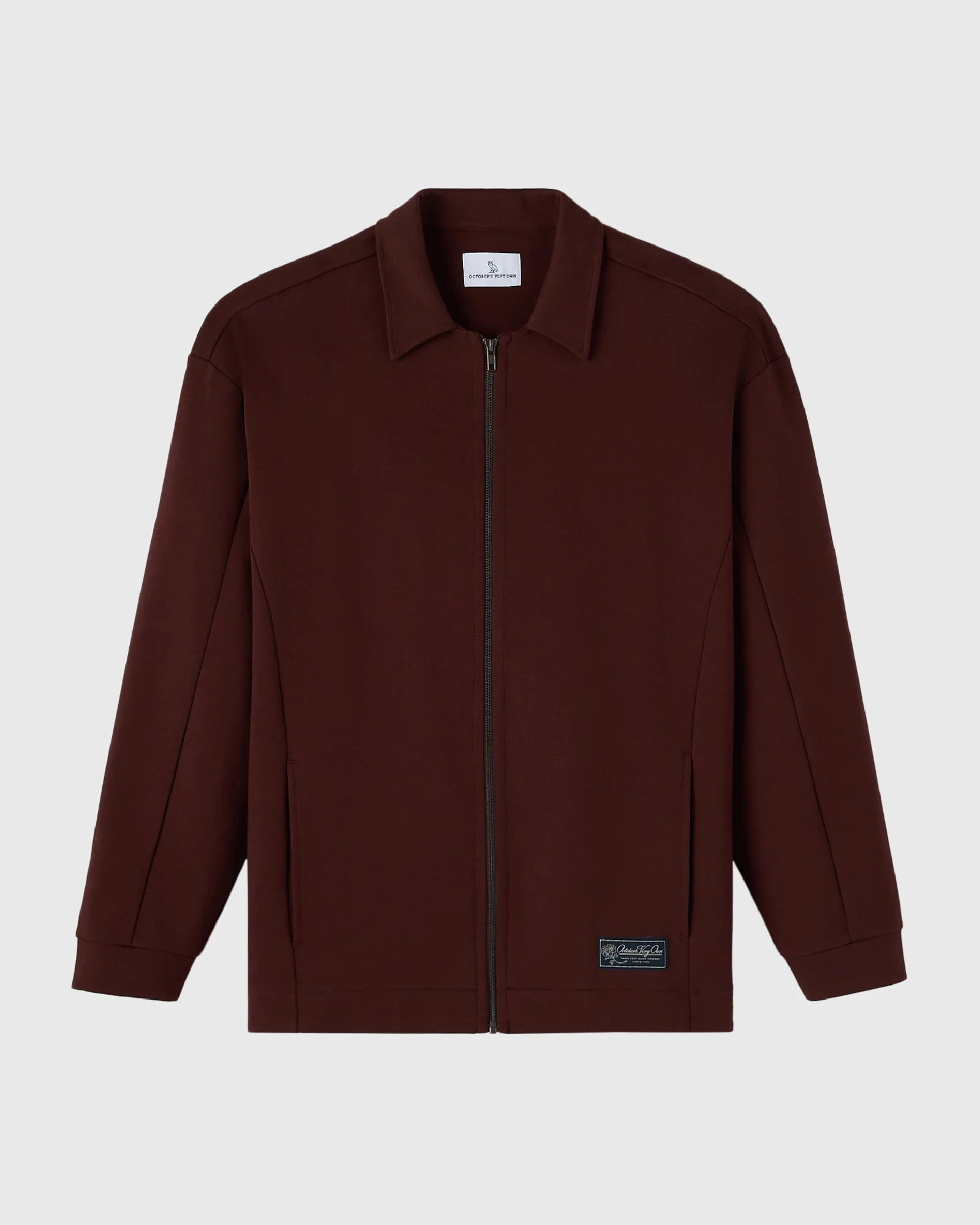 Double Knit Script Overshirt - Cocoa
