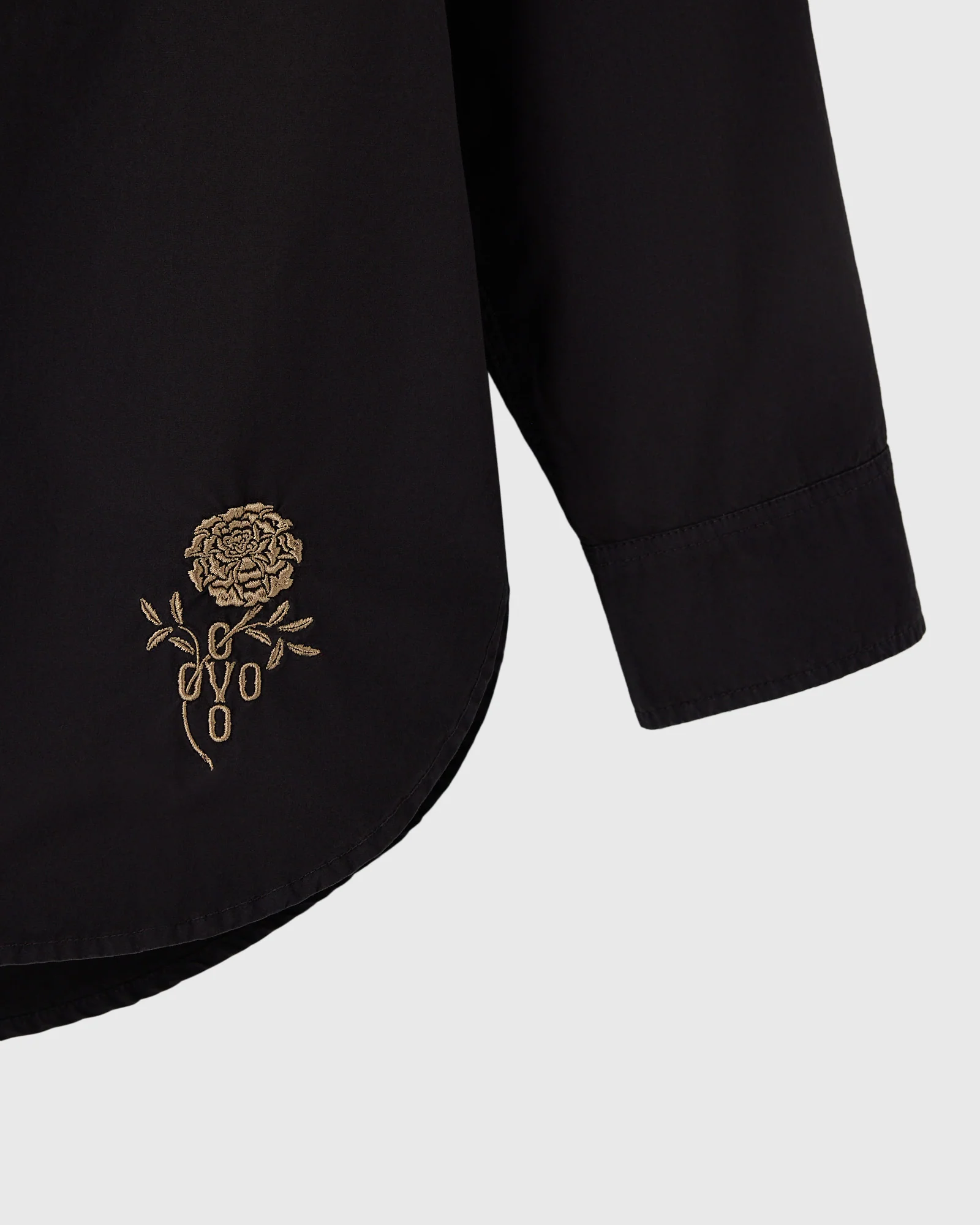 Garment Dyed Pom Pom Marigold Shirt - Black - Image 3