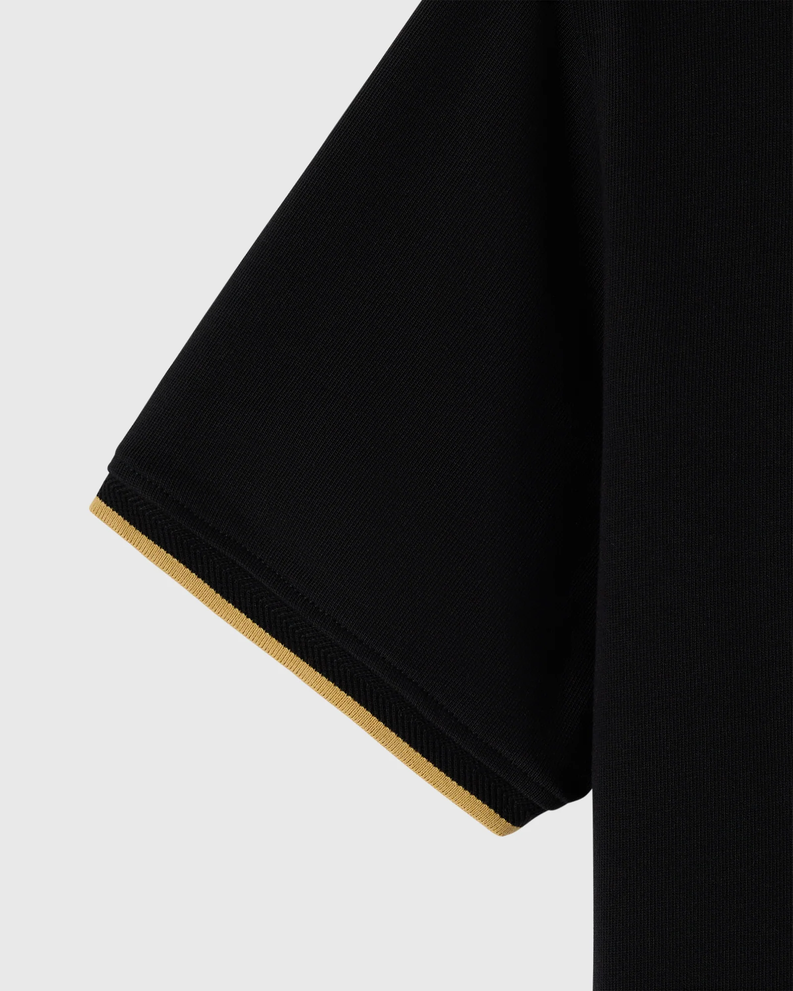 Herringbone Rib Tee - Black - Image 4