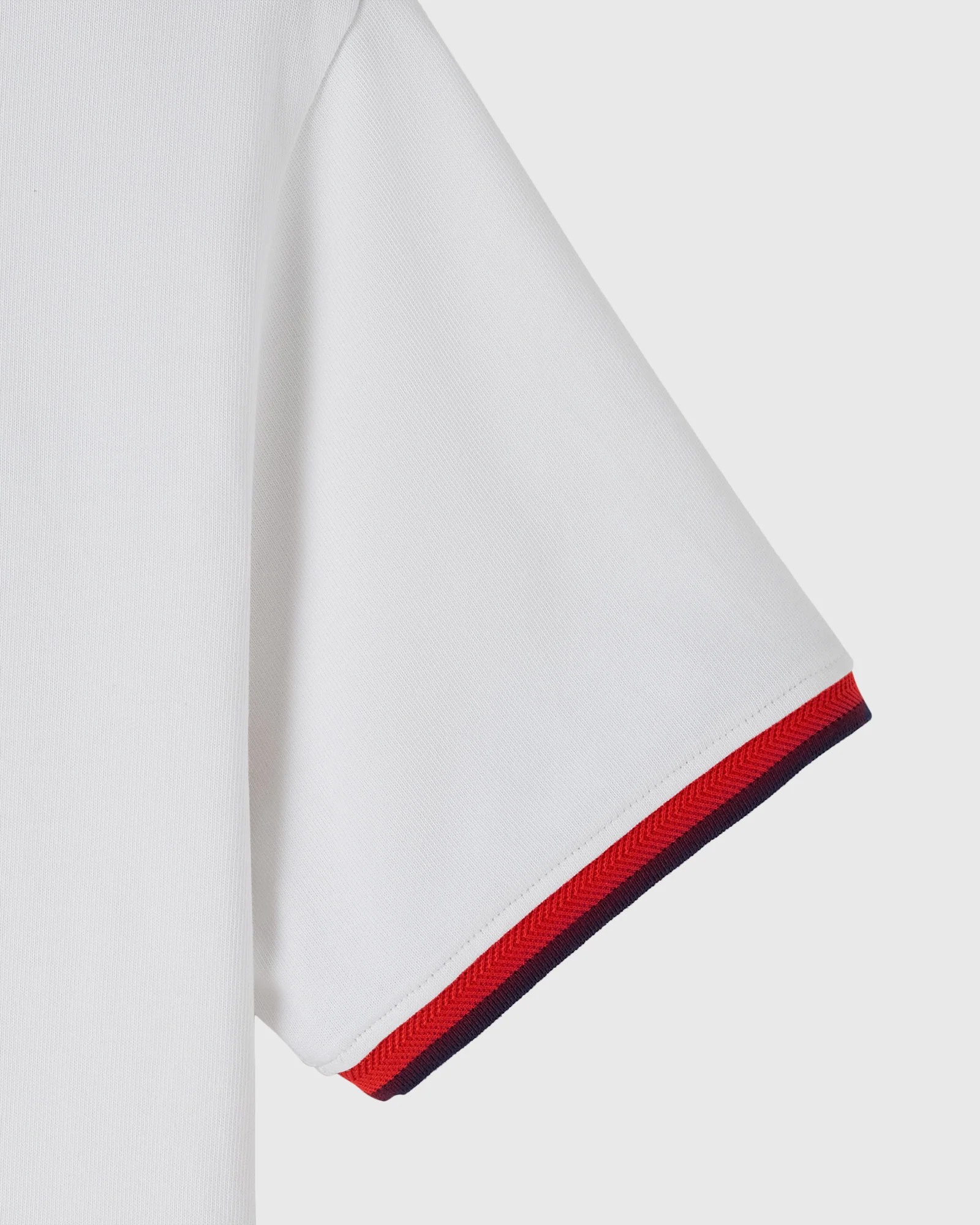 Herringbone Rib Tee - White - Image 6