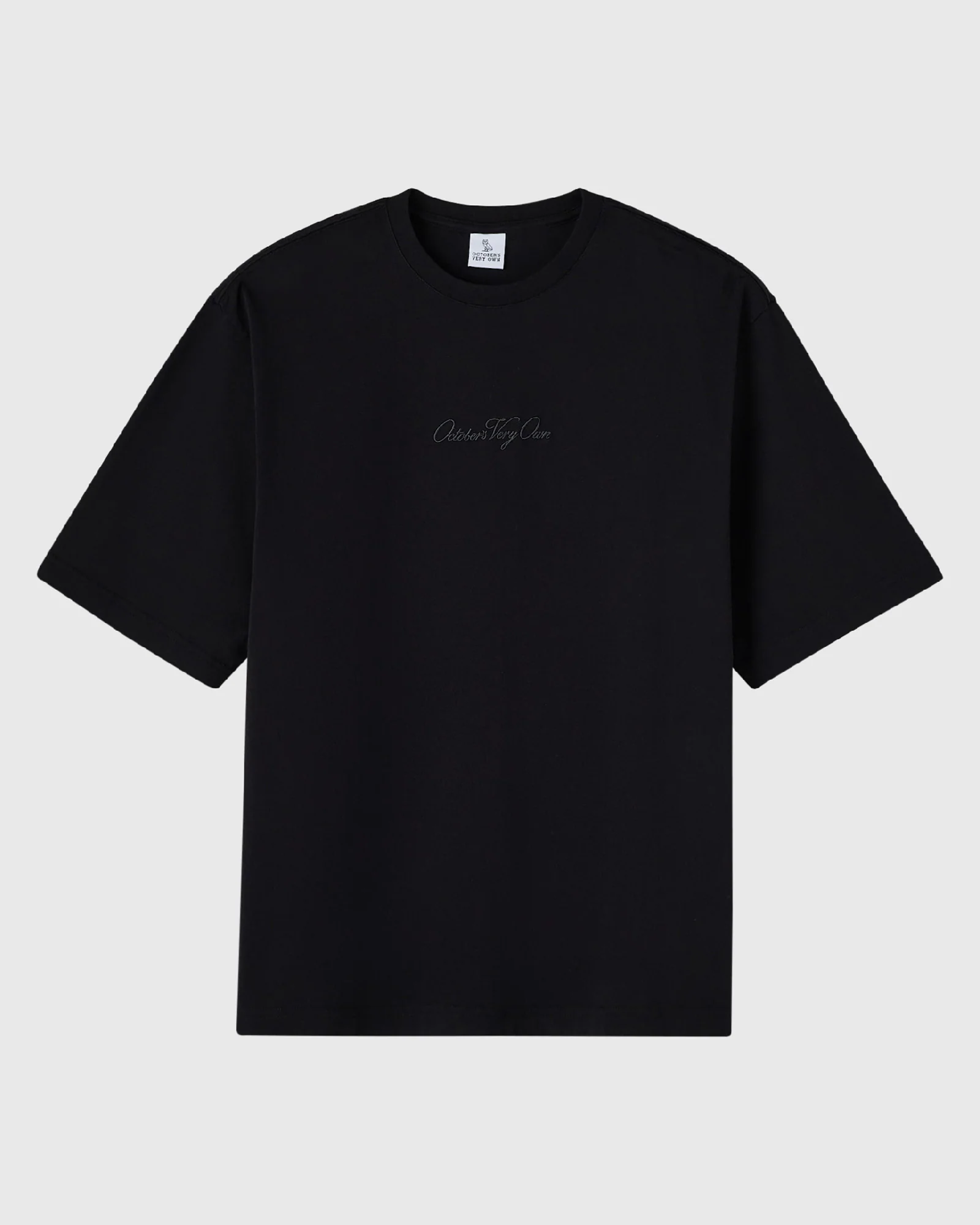 Luxe Jersey Script Tee - Black