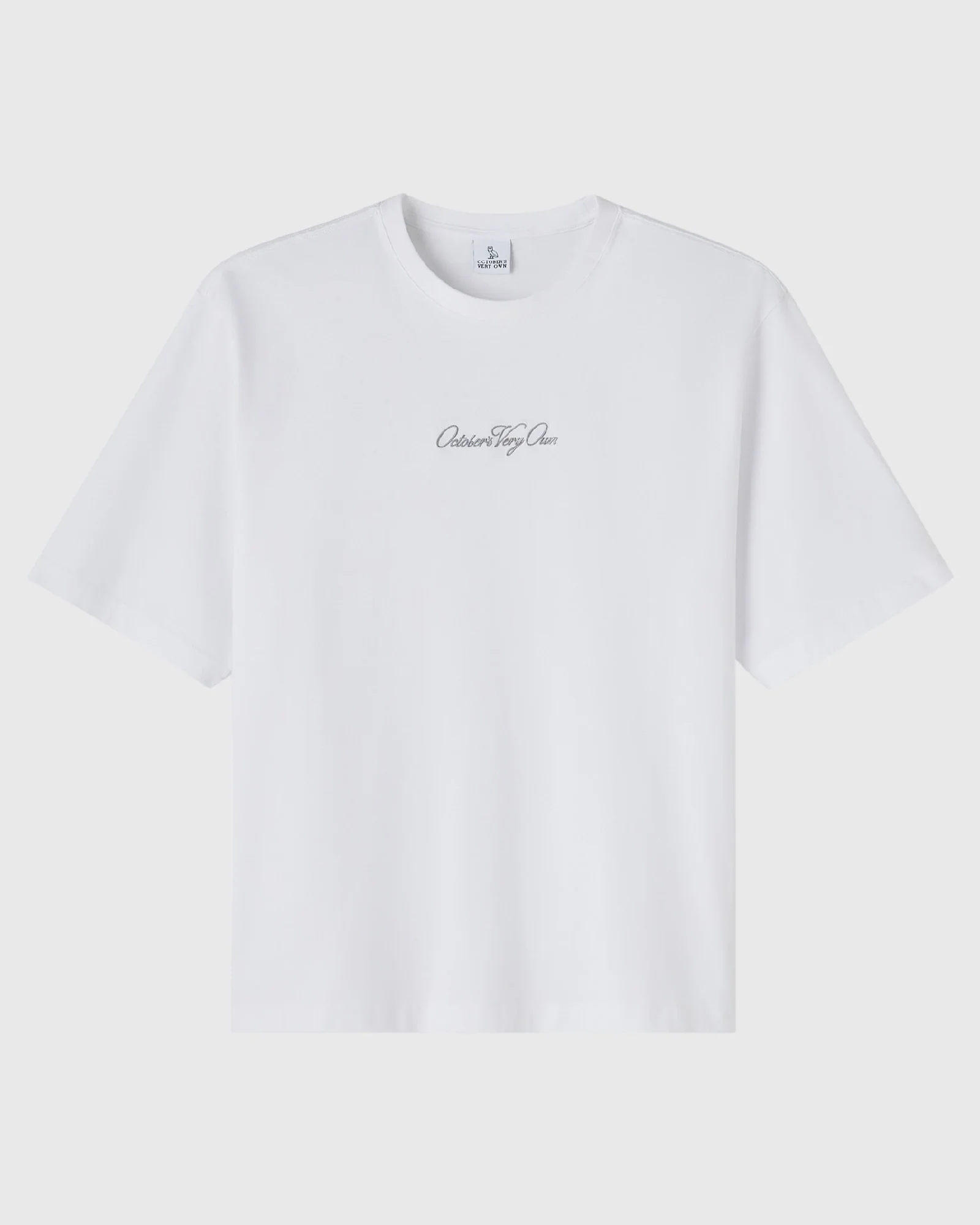 Luxe Jersey Script Tee - White