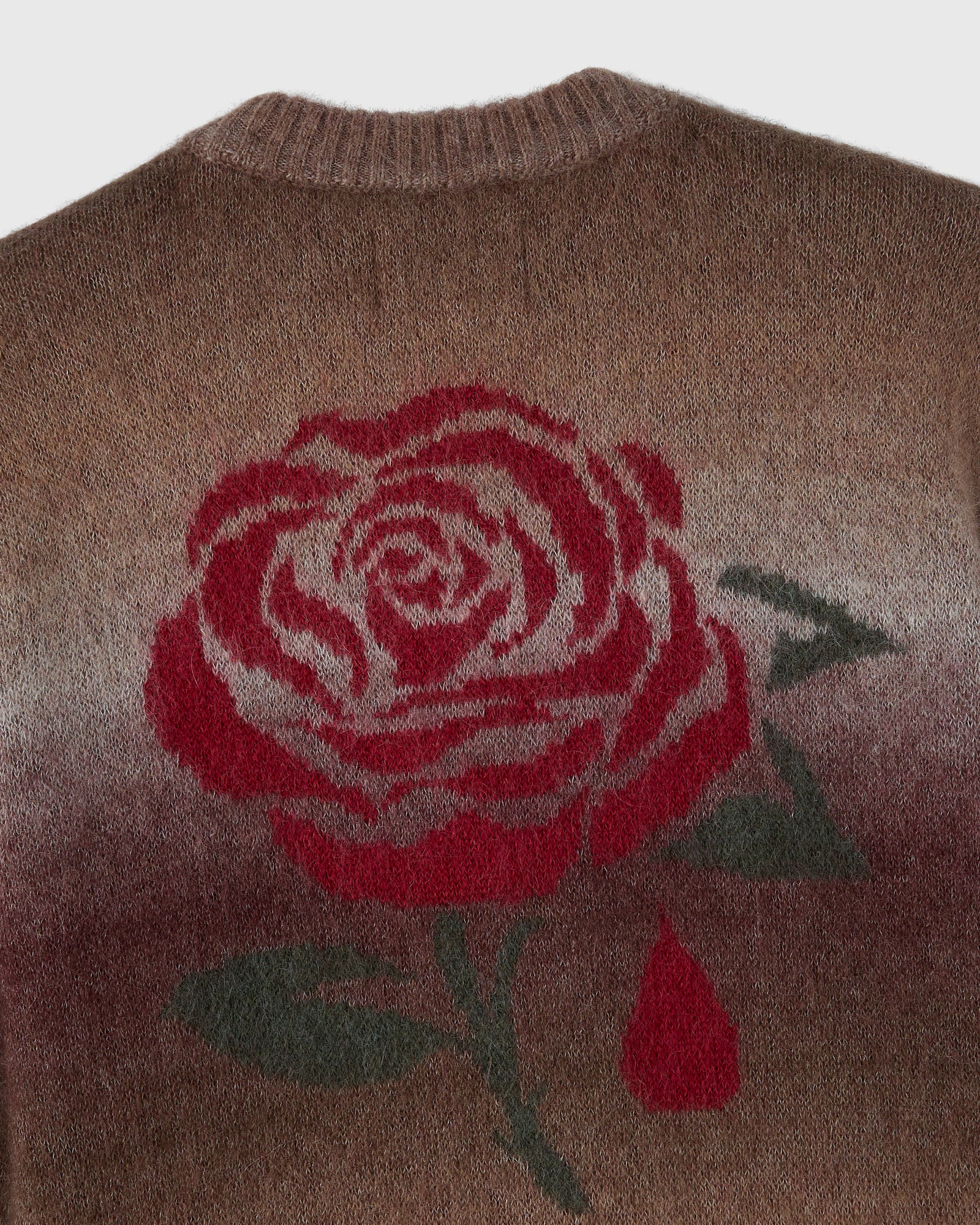Mohair Rose Drop Cardigan - Brown - Image 3