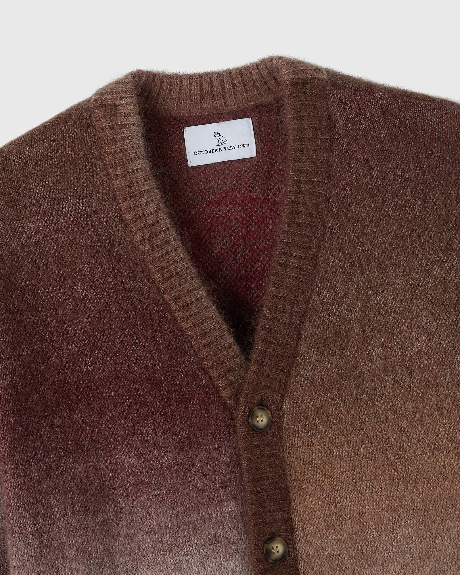 Mohair Rose Drop Cardigan - Brown - Image 4