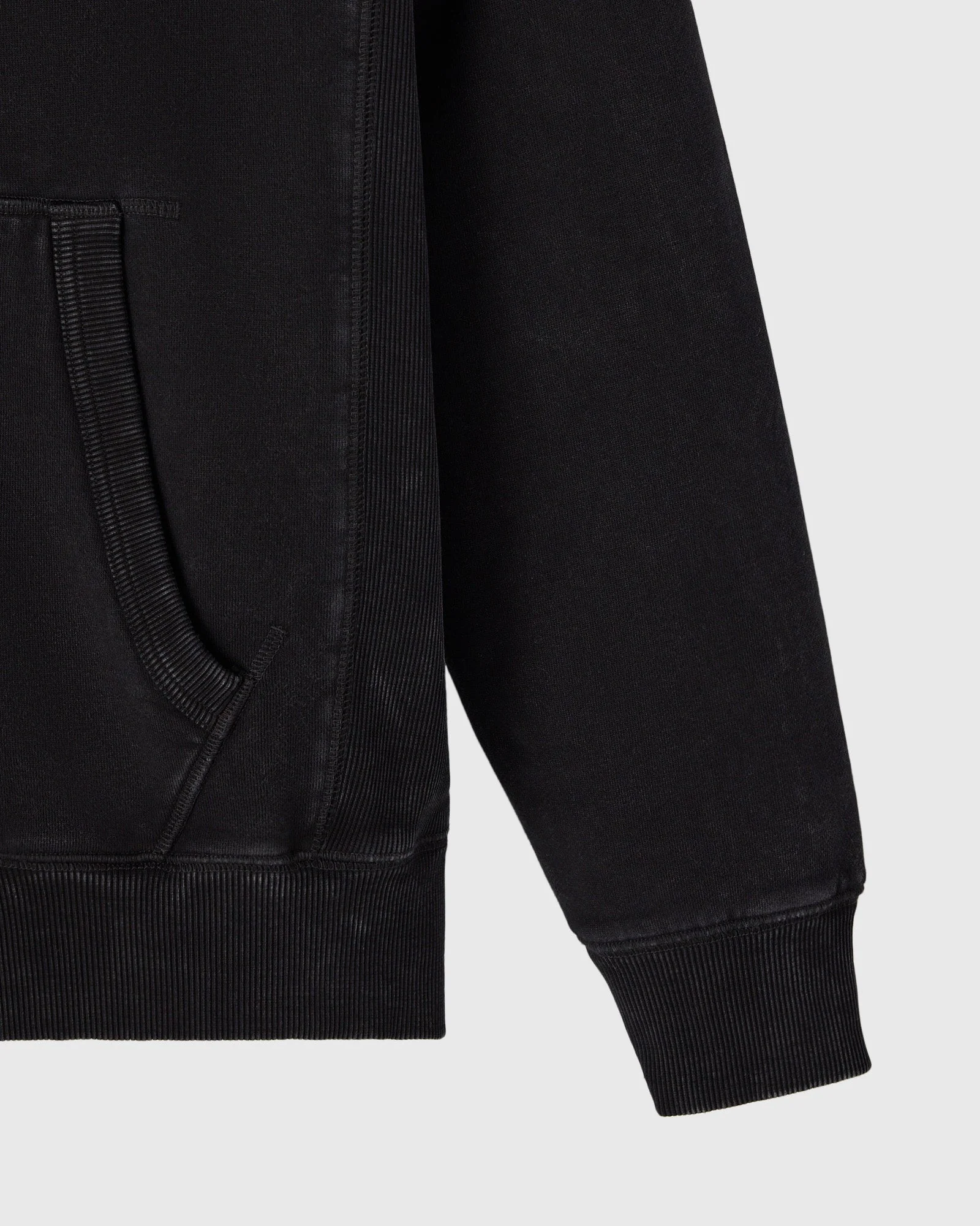 Muskoka Raglan Full-Zip Hoodie - Garment Dyed Black - Image 3