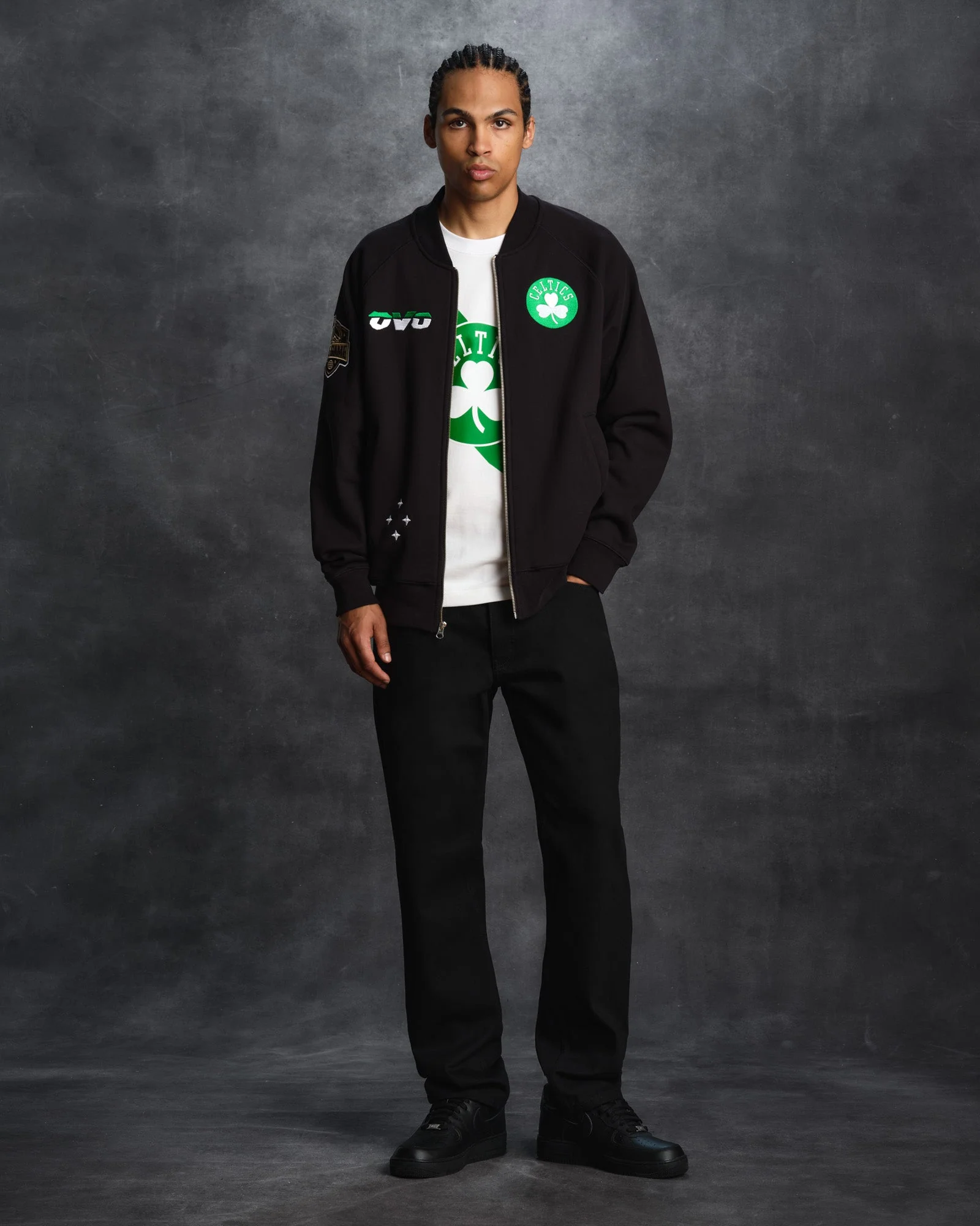 NBA Boston Celtics Fleece Jacket - Black - Image 4