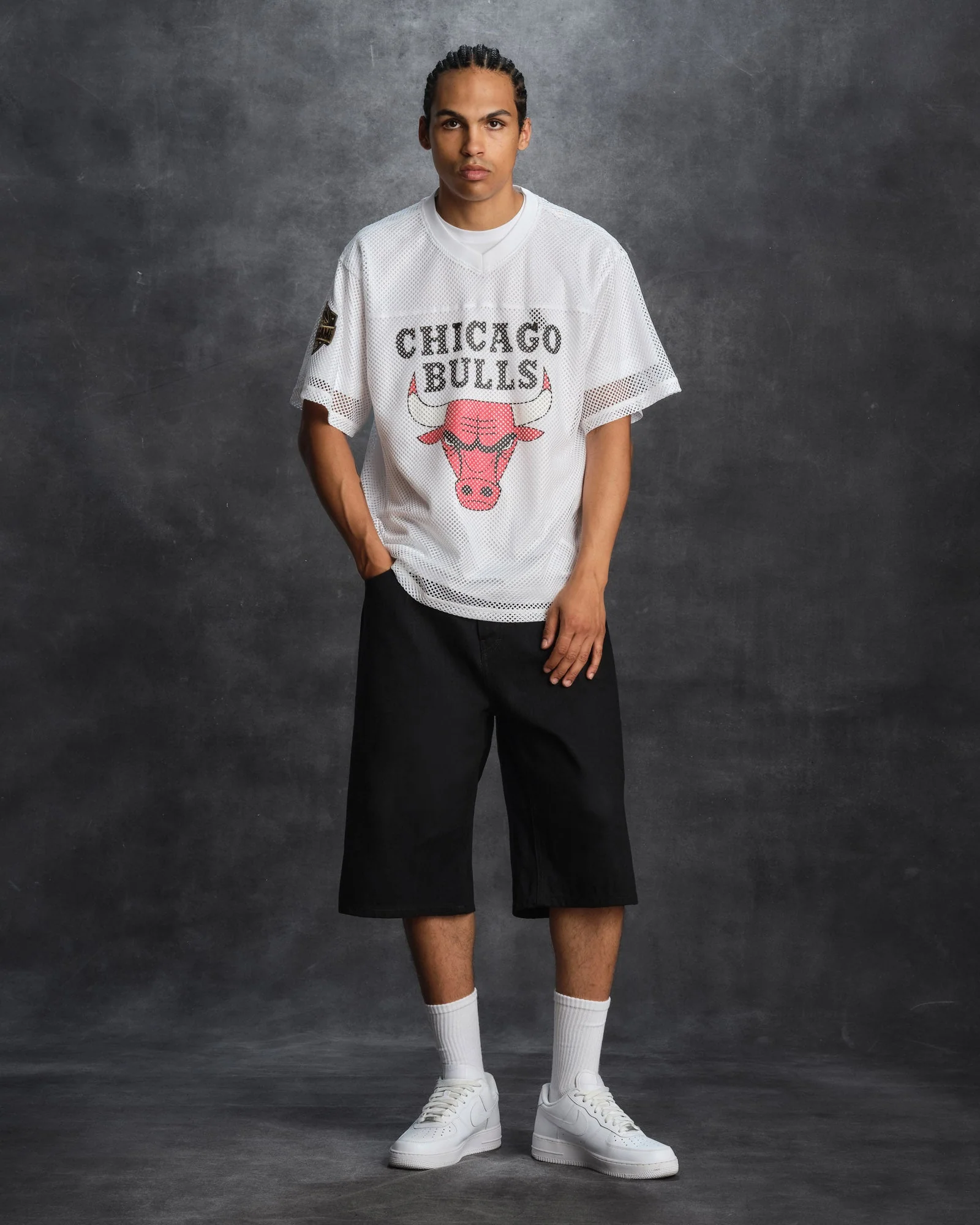 NBA Chicago Bulls Mesh Jersey - White - Image 4