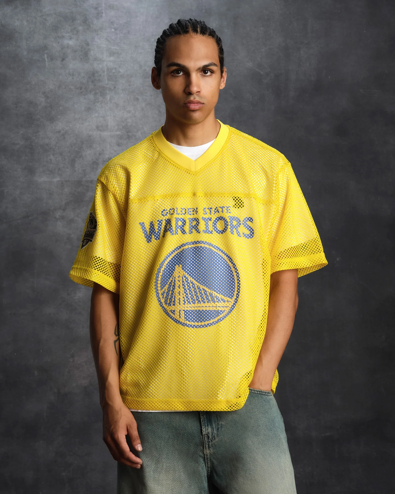 NBA Golden State Warriors Mesh Jersey - Yellow - Image 2
