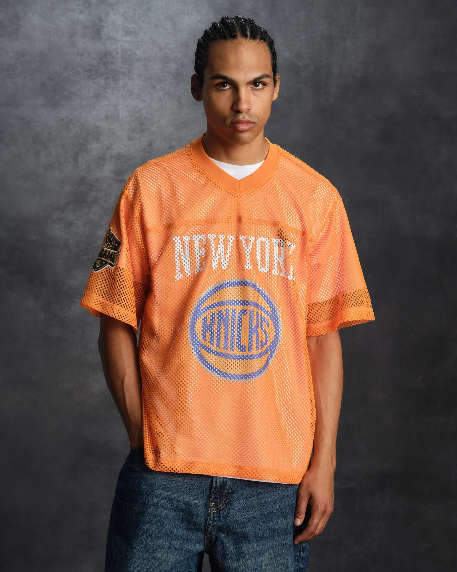 NBA New York Knicks Mesh Jersey - Orange - Image 2
