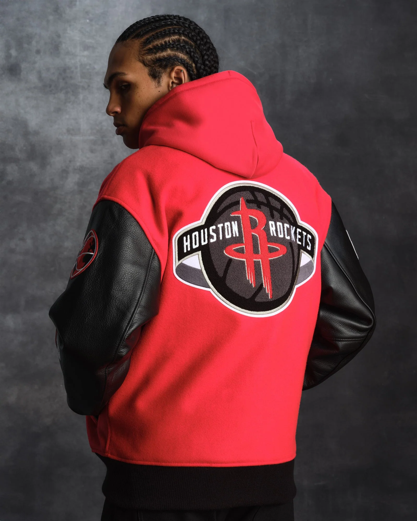 NBA Houston Rockets Varsity Jacket - Red - Image 3