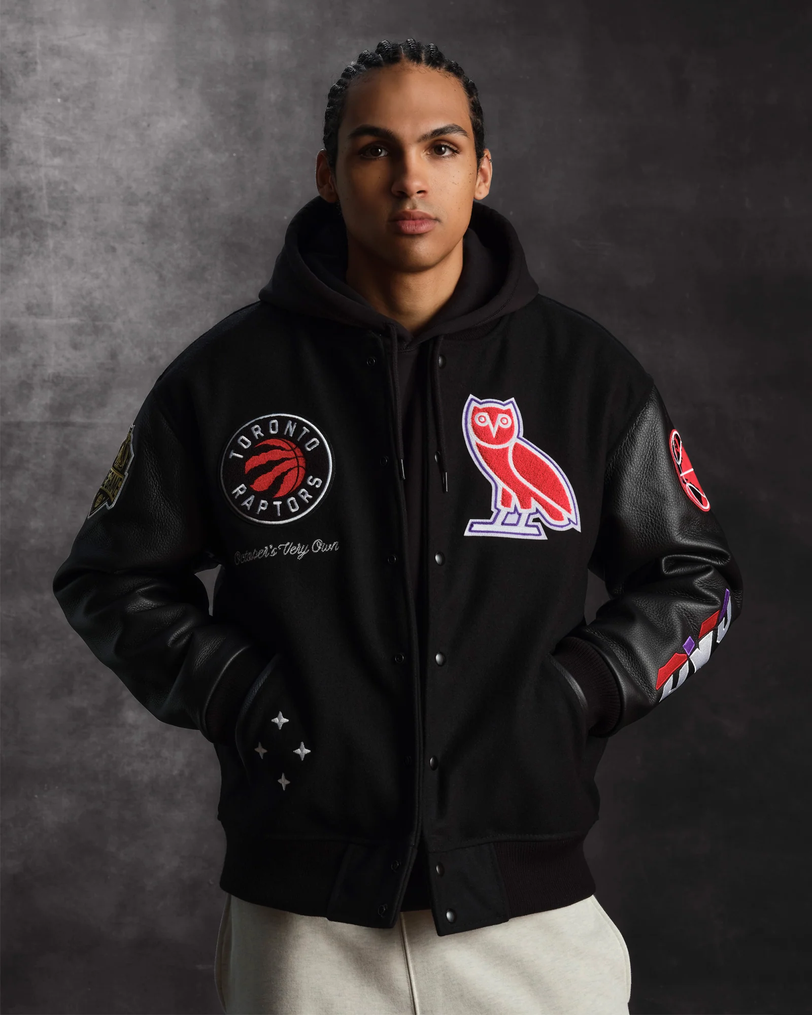 NBA Toronto Raptors Varsity Jacket - Black - Image 3