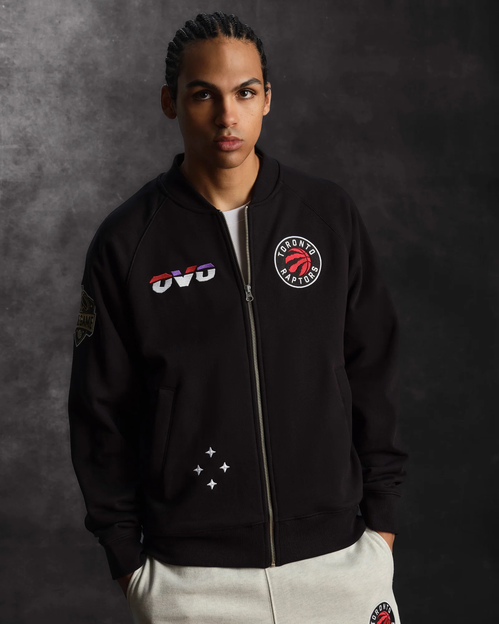NBA Toronto Raptors Fleece Jacket - Black - Image 2