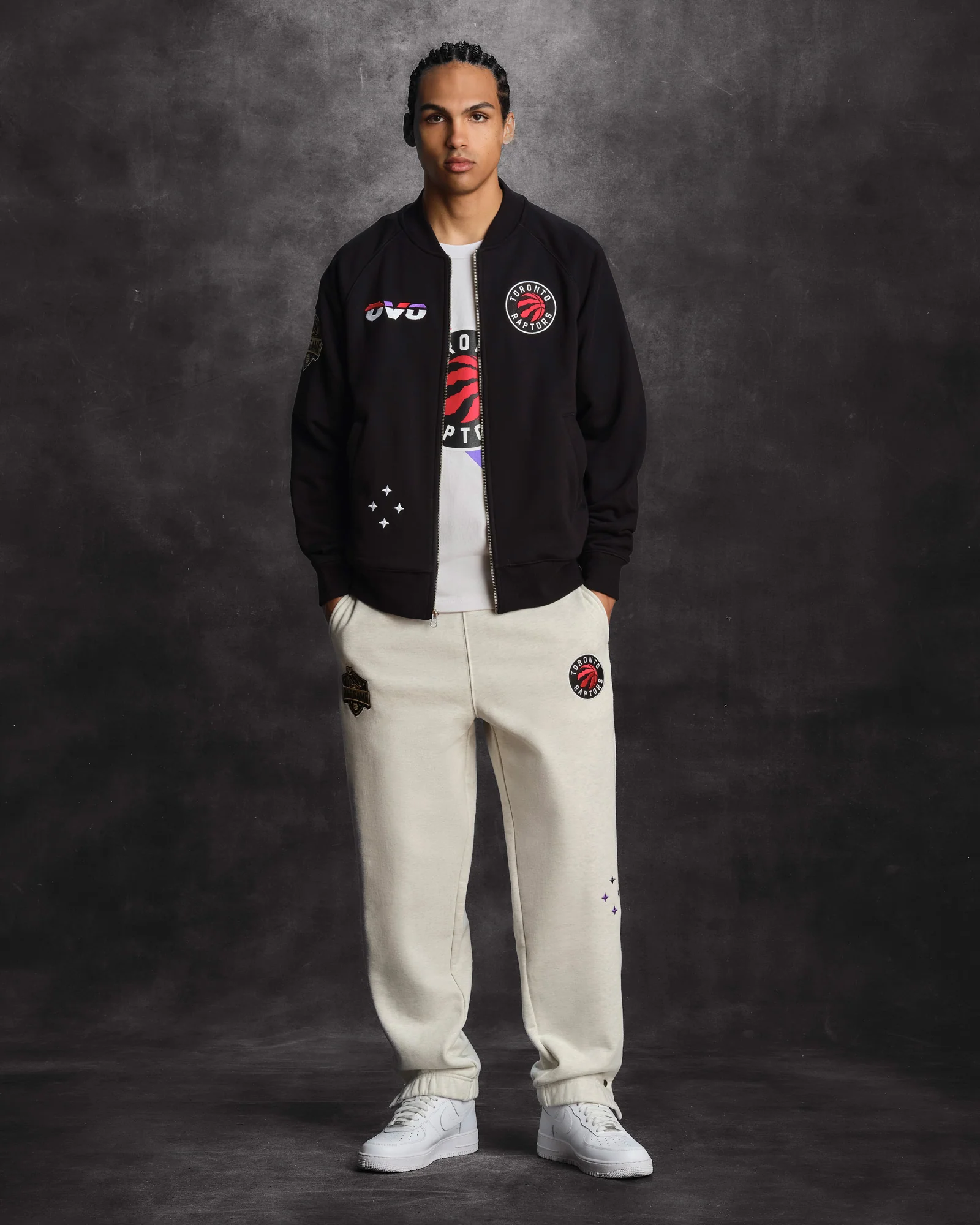 NBA Toronto Raptors Fleece Jacket - Black - Image 4