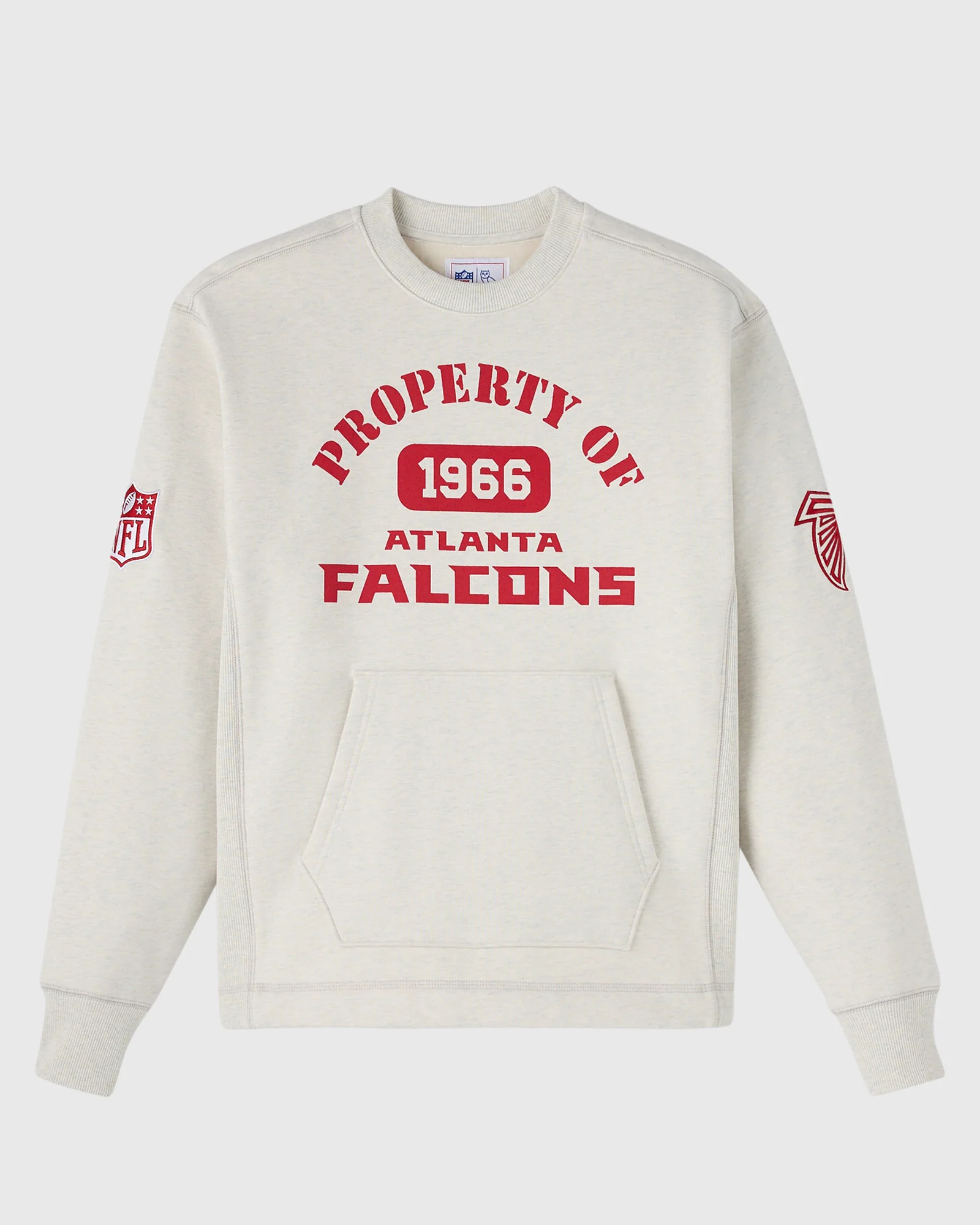 NFL Atlanta Falcons Crewneck - Ash Heather Grey