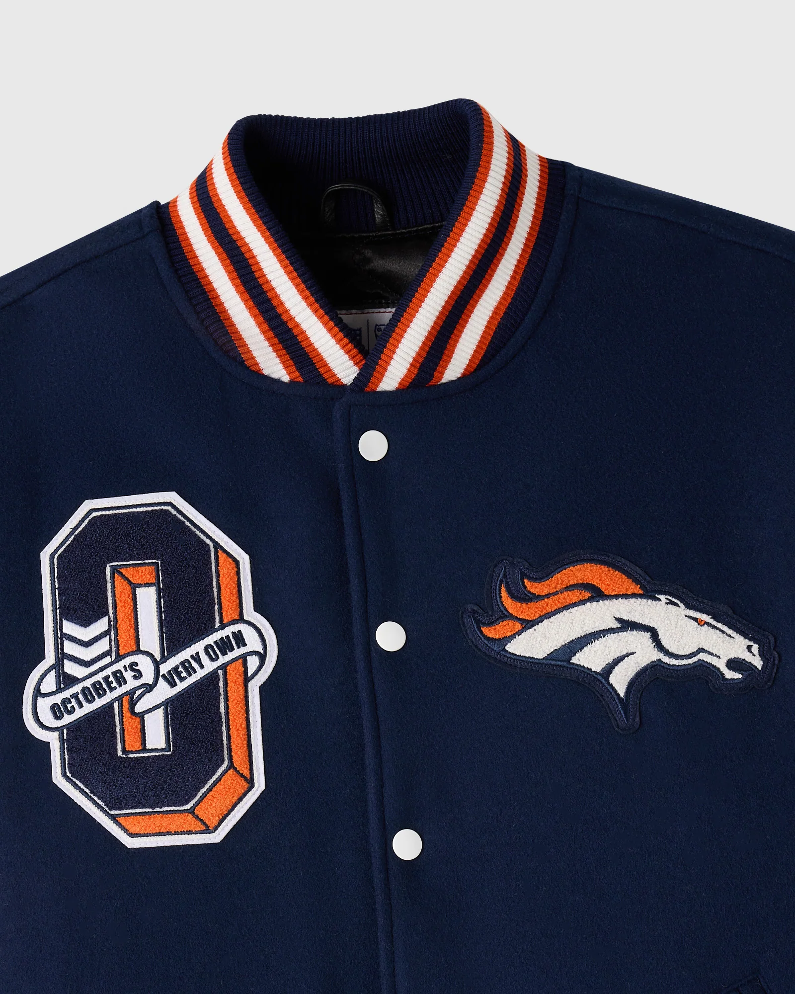 NFL Denver Broncos Varsity Jacket - Navy - Image 3