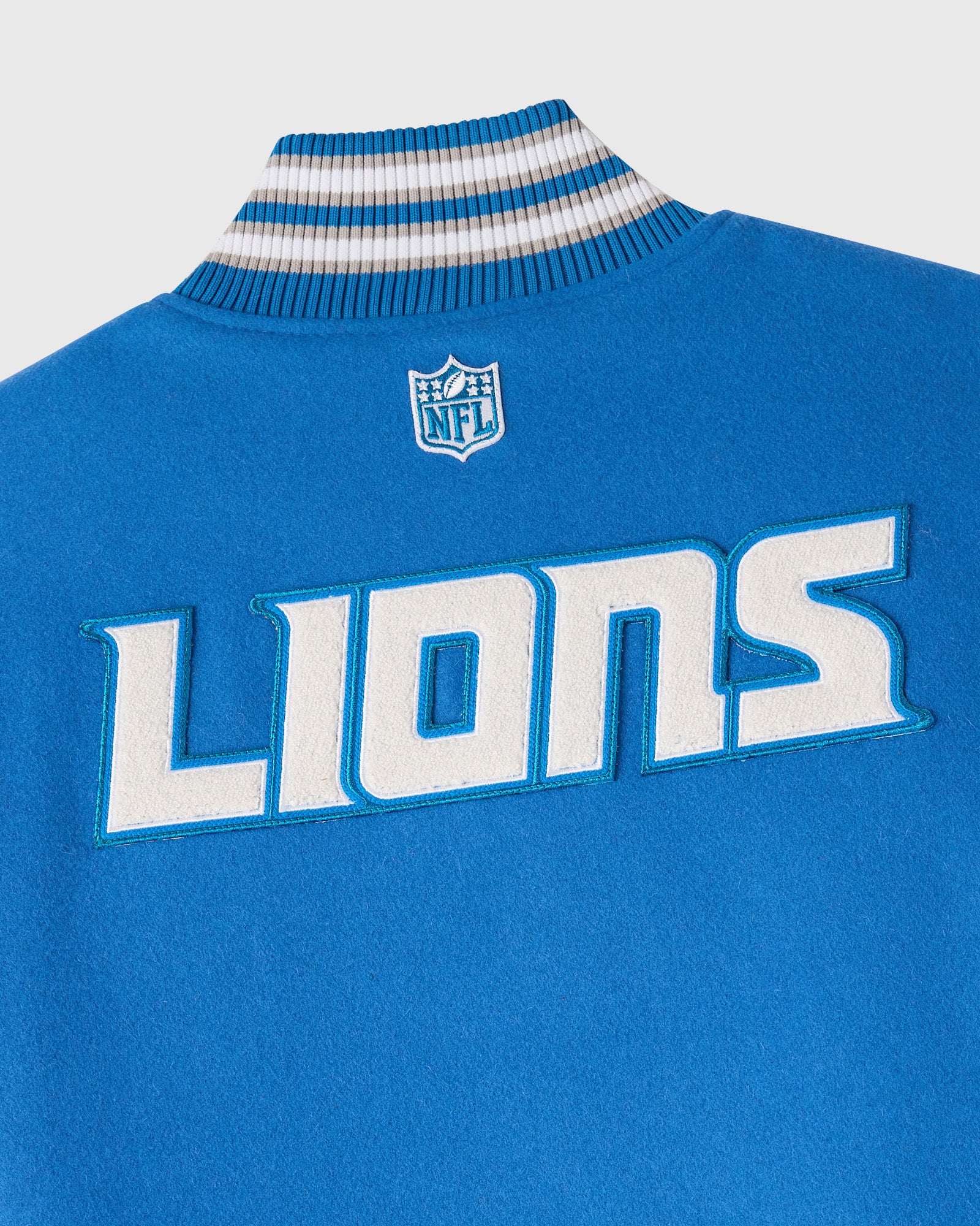 NFL Detroit Lions Varsity Jacket - Blue - Image 6