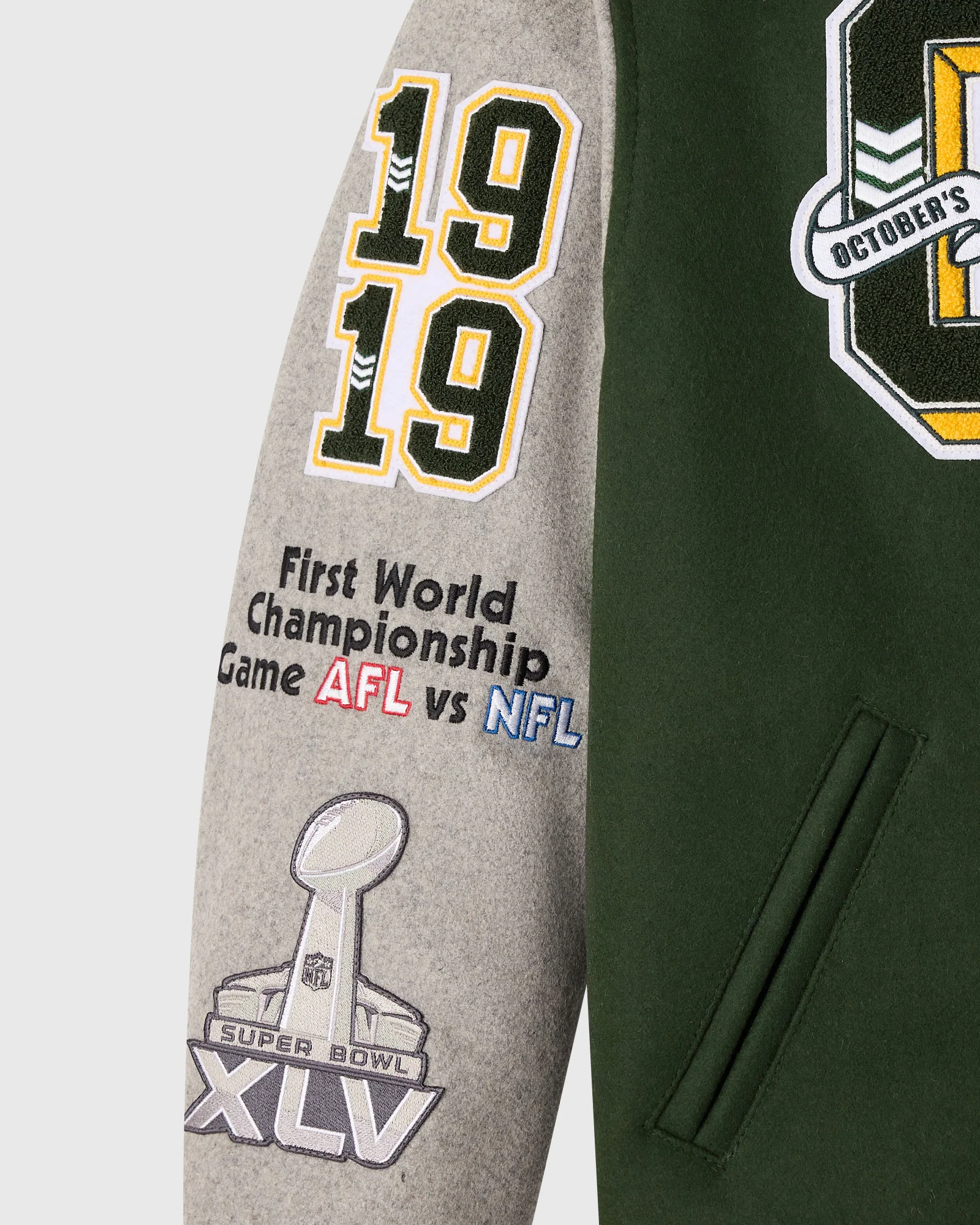 NFL Green Bay Packers Varsity Jacket - Green - Image 4