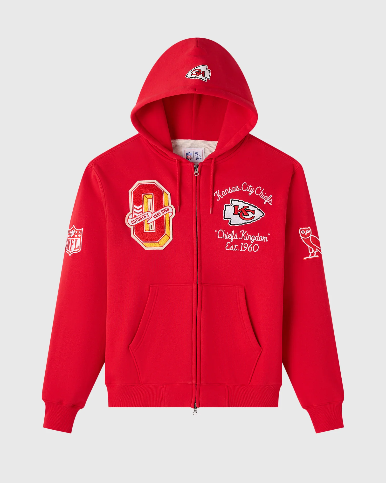 NFL Kansas City Chiefs Waffle Lined Hoodie - Red