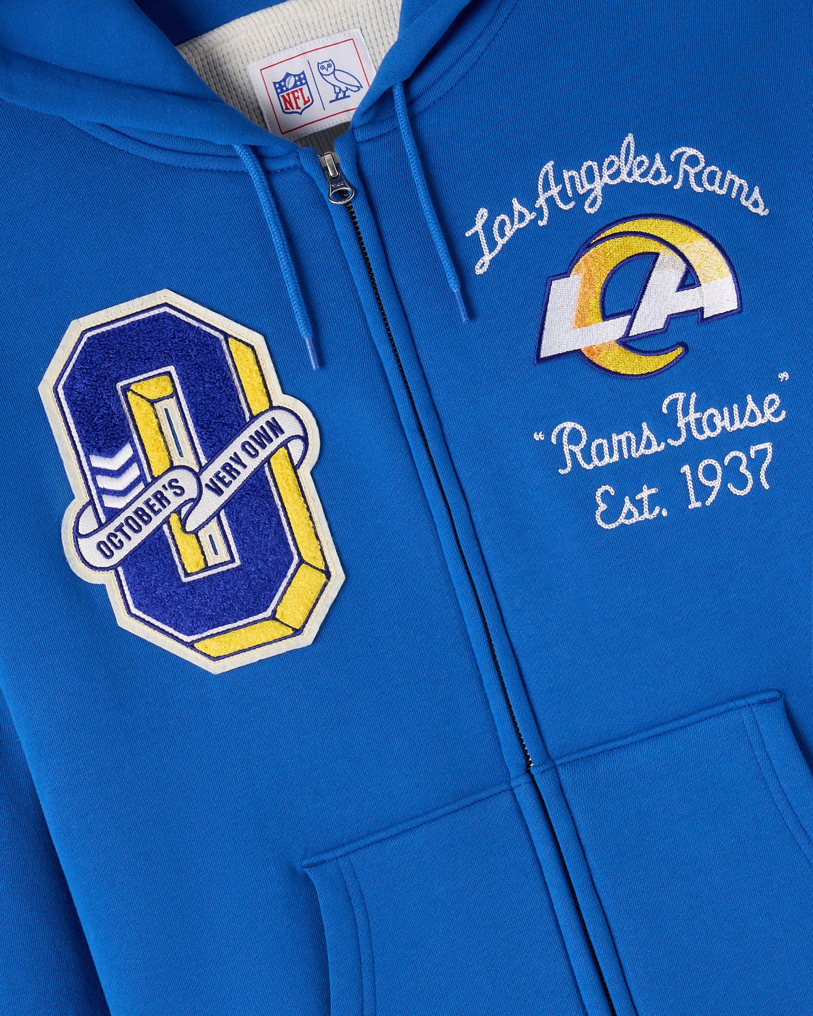 NFL Los Angeles Rams Waffle Lined Hoodie - Blue - Image 3