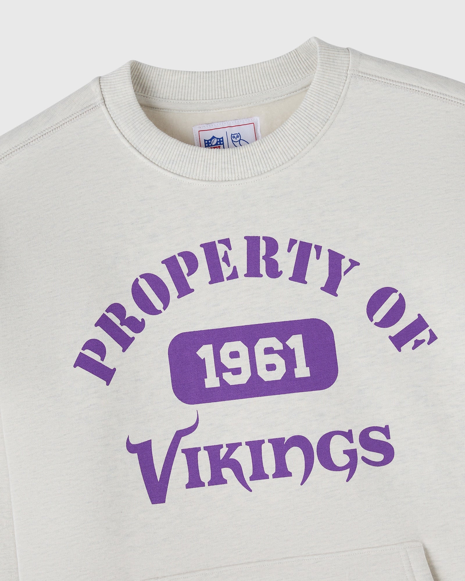 NFL Minnesota Vikings Crewneck - Ash Heather Grey - Image 3