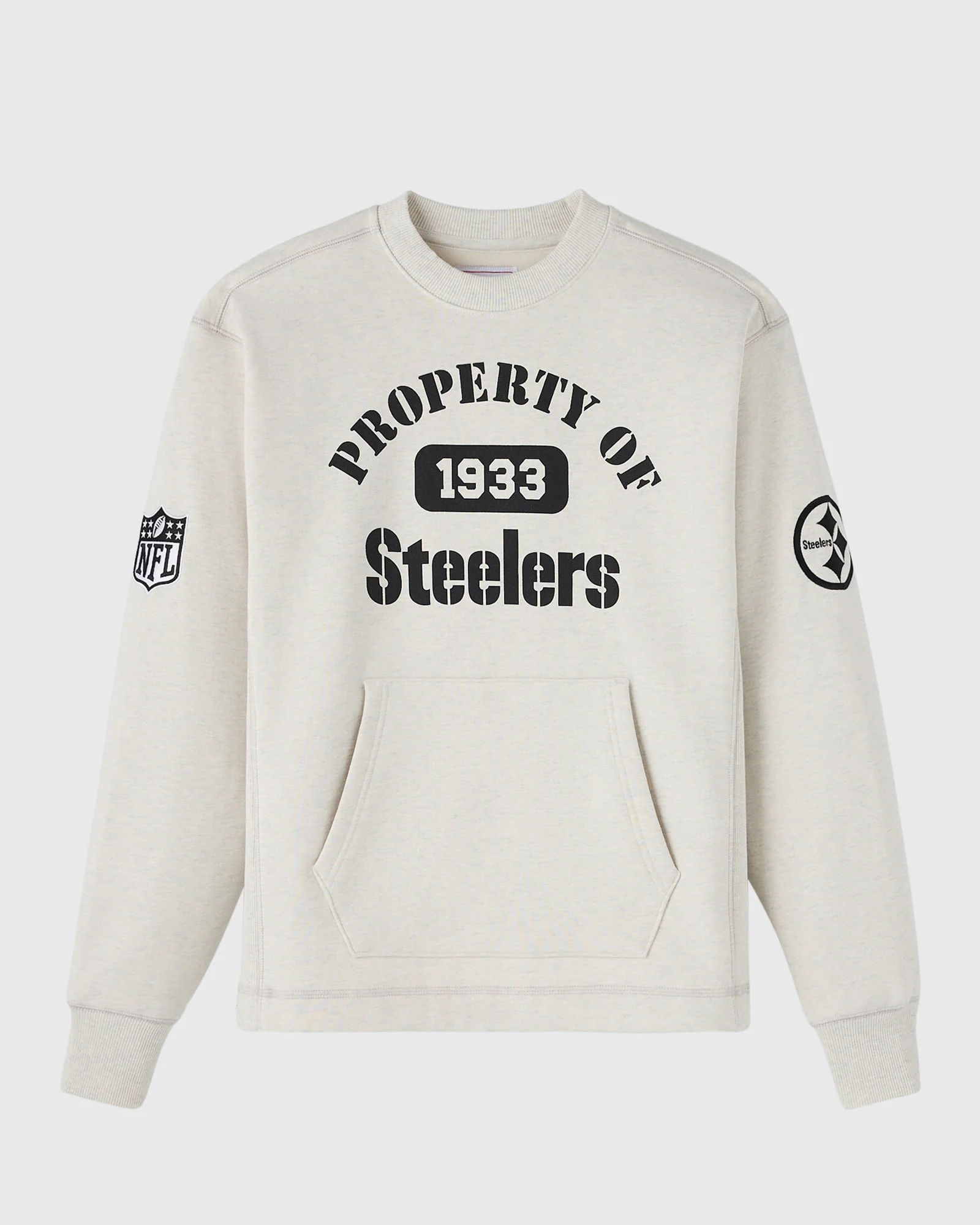 NFL Pittsburgh Steelers Crewneck - Ash Heather Grey