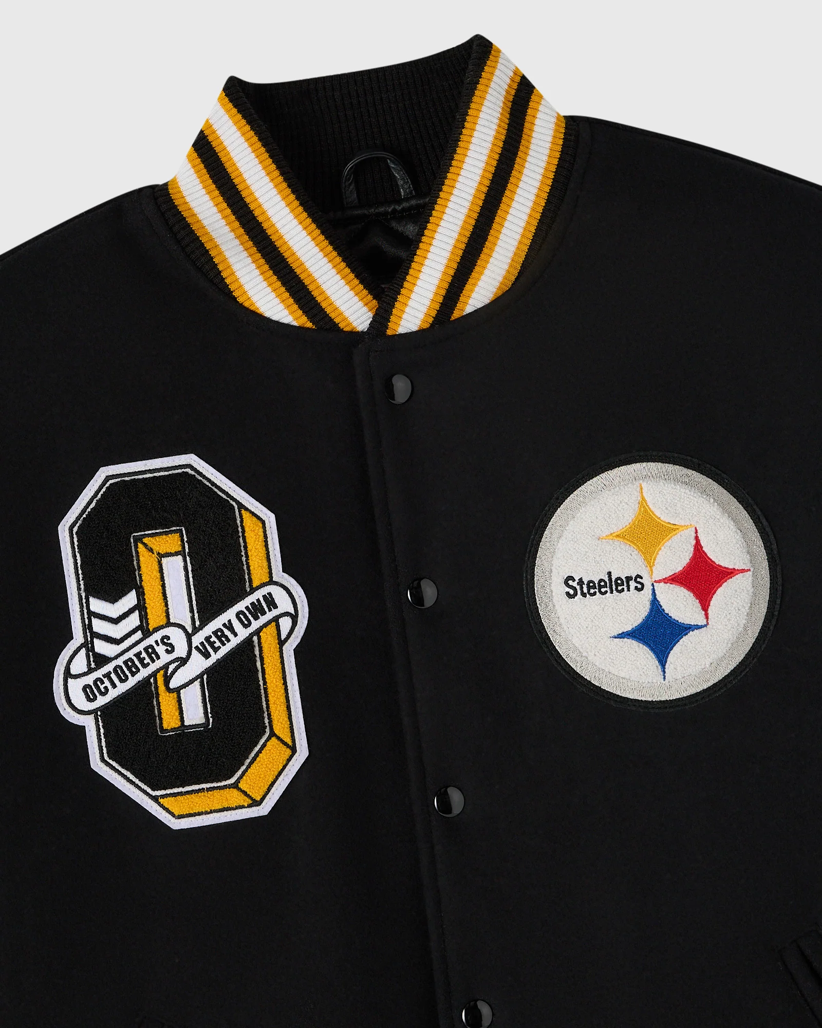 NFL Pittsburgh Steelers Varsity Jacket - Black - Image 3