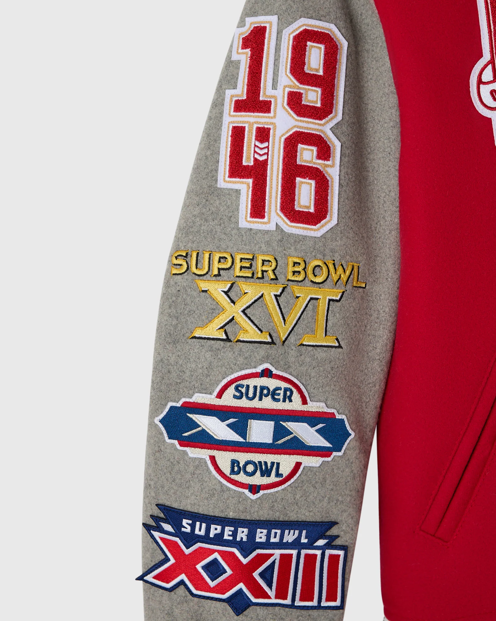 NFL San Francisco 49ers Varsity Jacket - Red - Image 4
