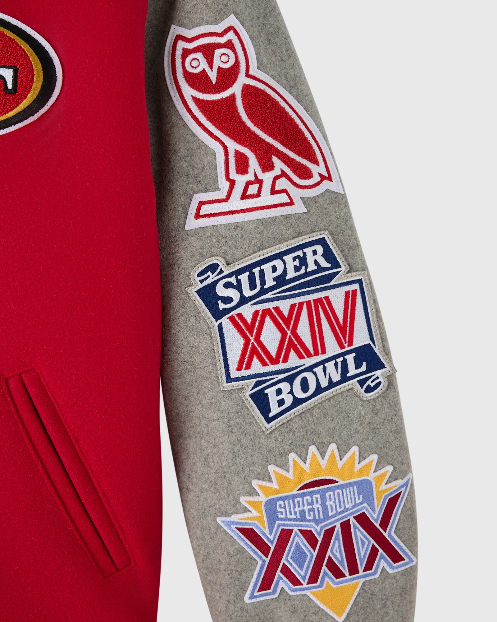 NFL San Francisco 49ers Varsity Jacket - Red - Image 5