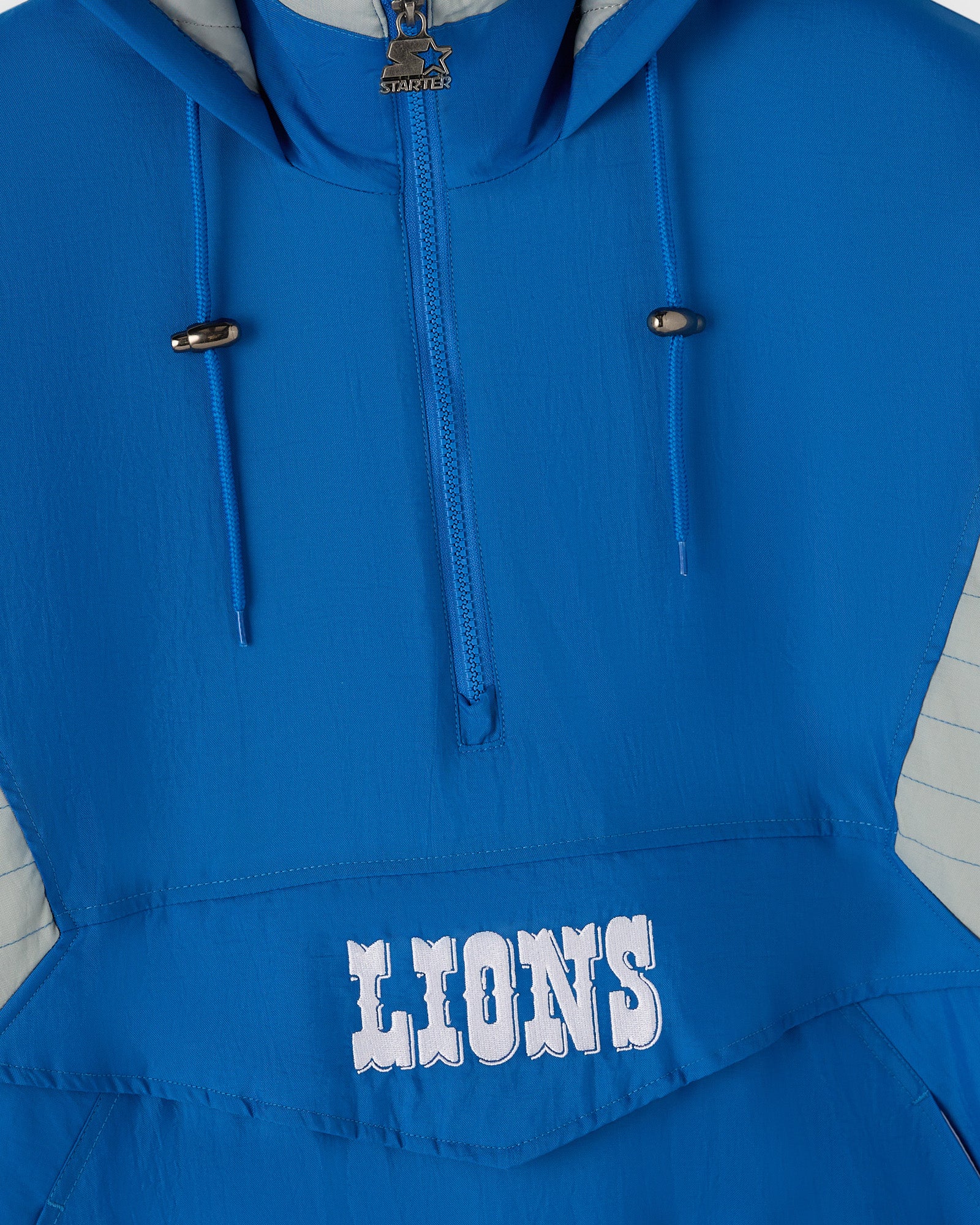 NFL STARTER Detroit Lions Pullover Jacket - Blue - Image 3