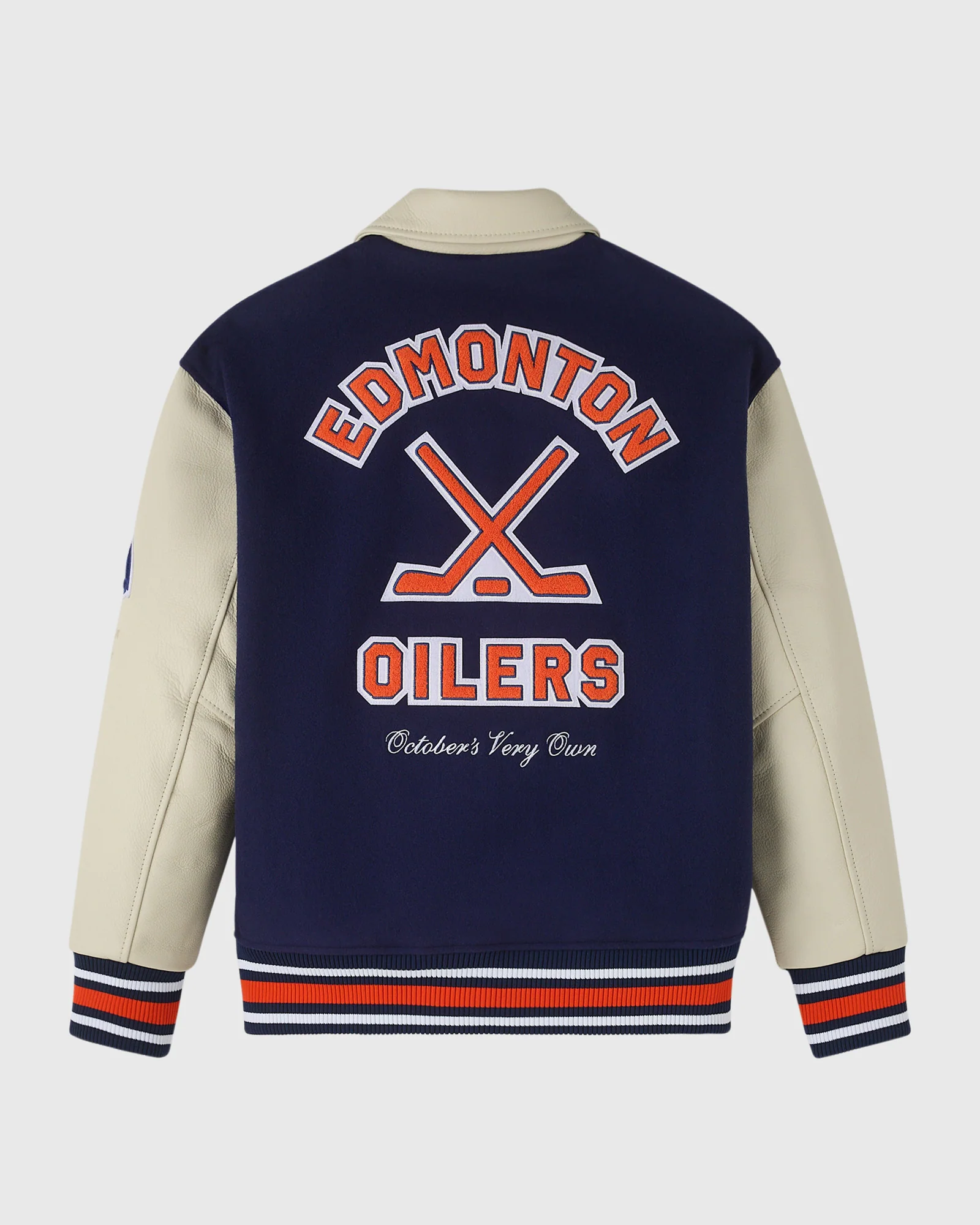 NHL Edmonton Oilers Varsity Jacket - Navy - Image 2