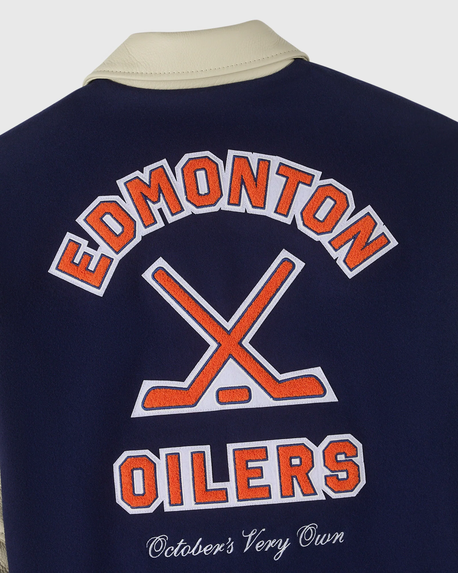 NHL Edmonton Oilers Varsity Jacket - Navy - Image 3