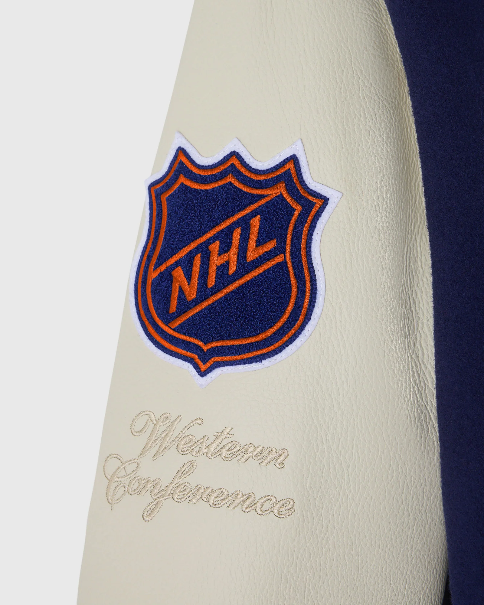 NHL Edmonton Oilers Varsity Jacket - Navy - Image 5