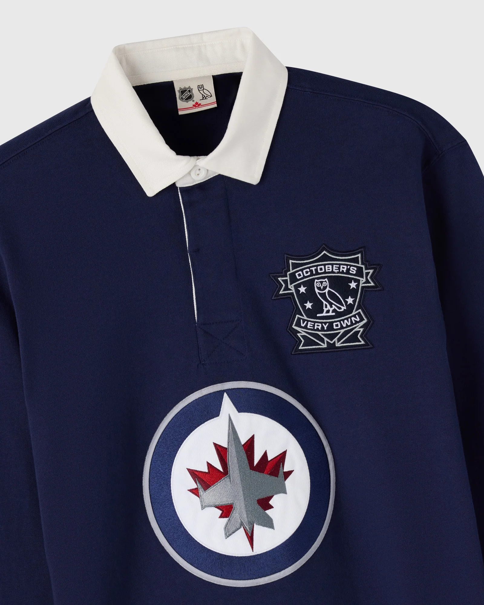 NHL Winnipeg Jets Rugby Polo - Navy - Image 3