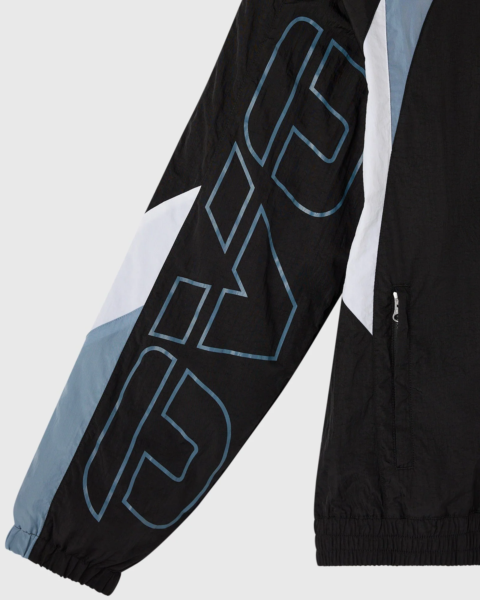 Nylon Track Jacket - Black - Image 7