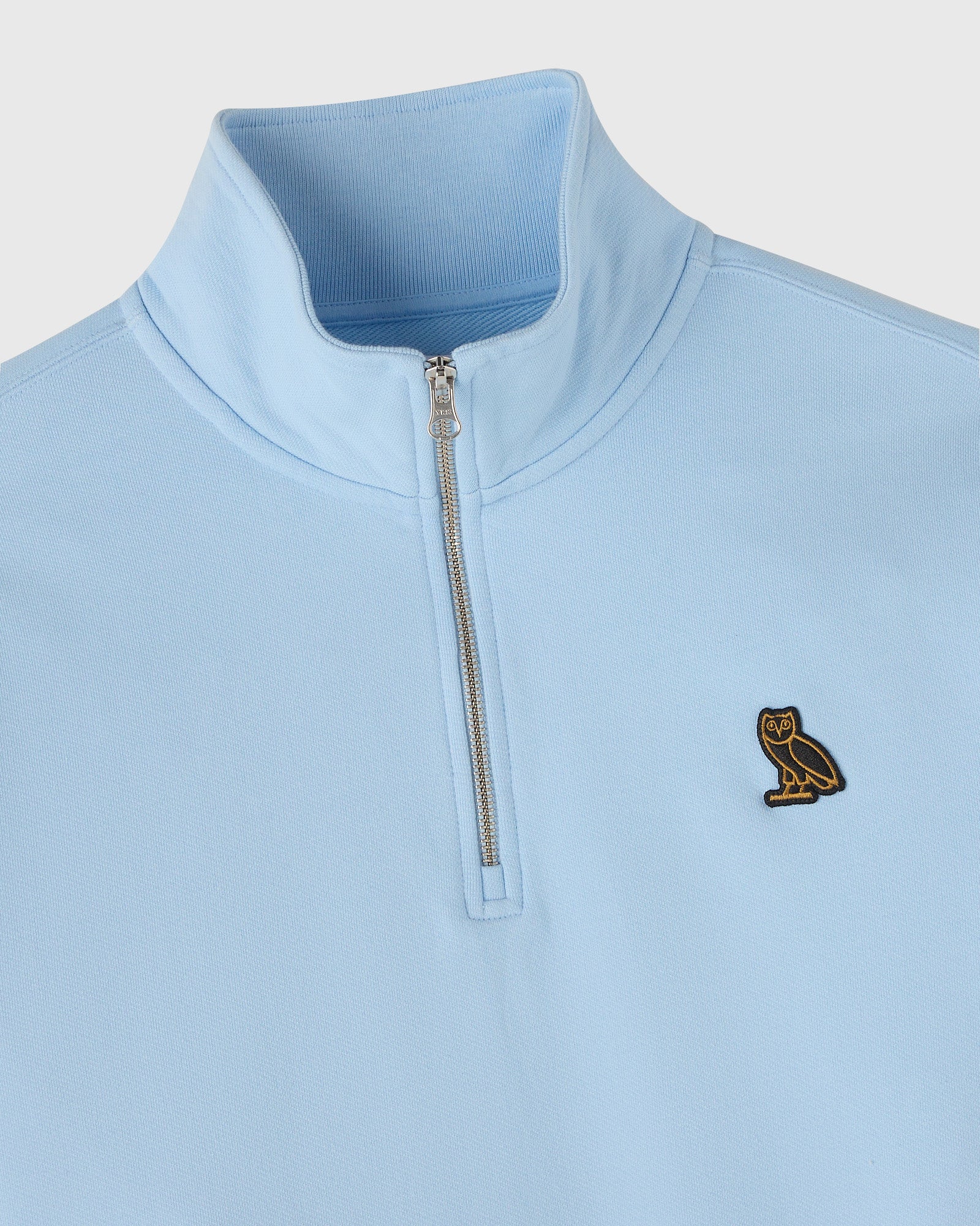 Classic Quarter-Zip Mockneck Sweatshirt - Light Blue - Image 2