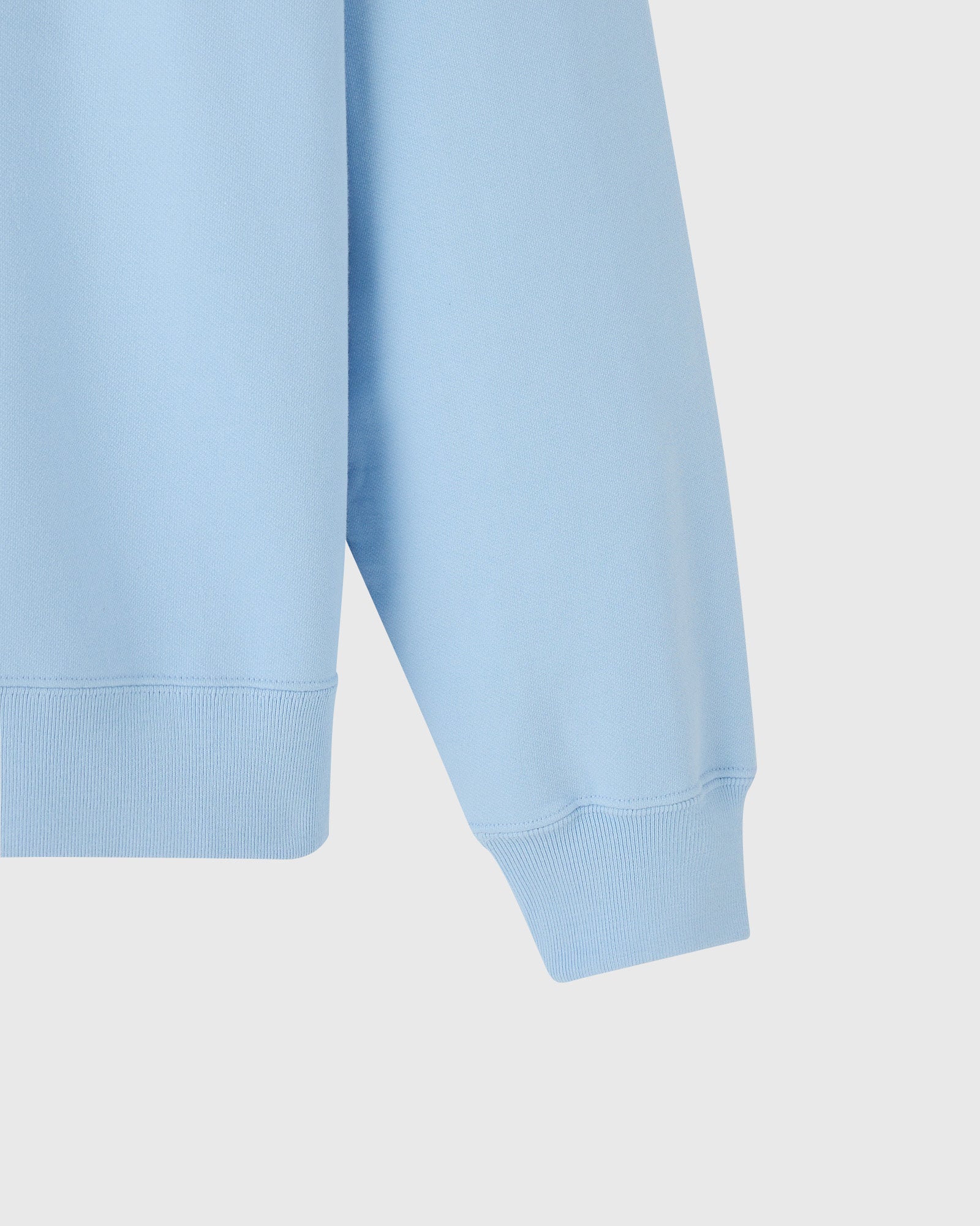Classic Quarter-Zip Mockneck Sweatshirt - Light Blue - Image 3