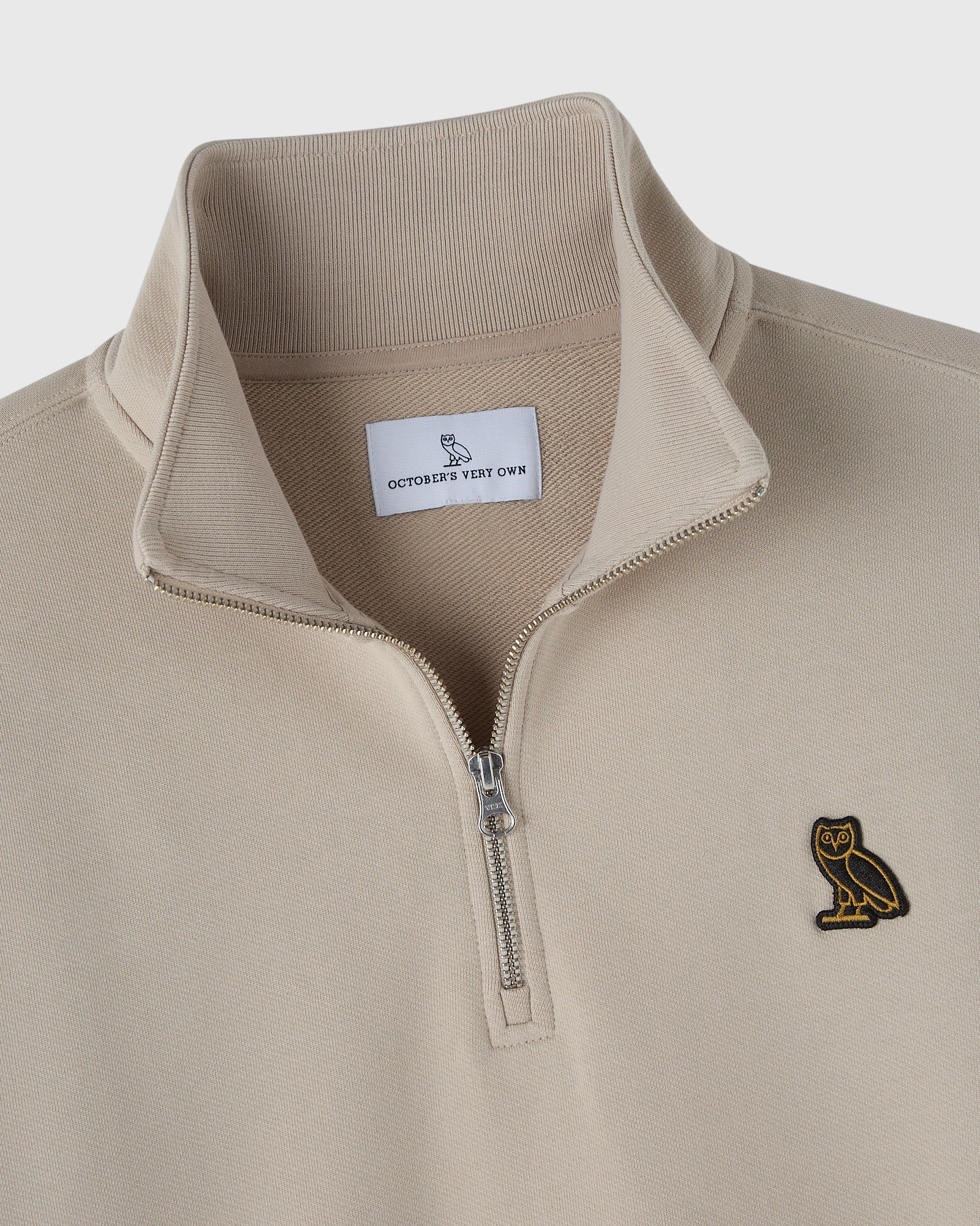 Classic Quarter-Zip Mockneck Sweatshirt - Sandstone - Image 4
