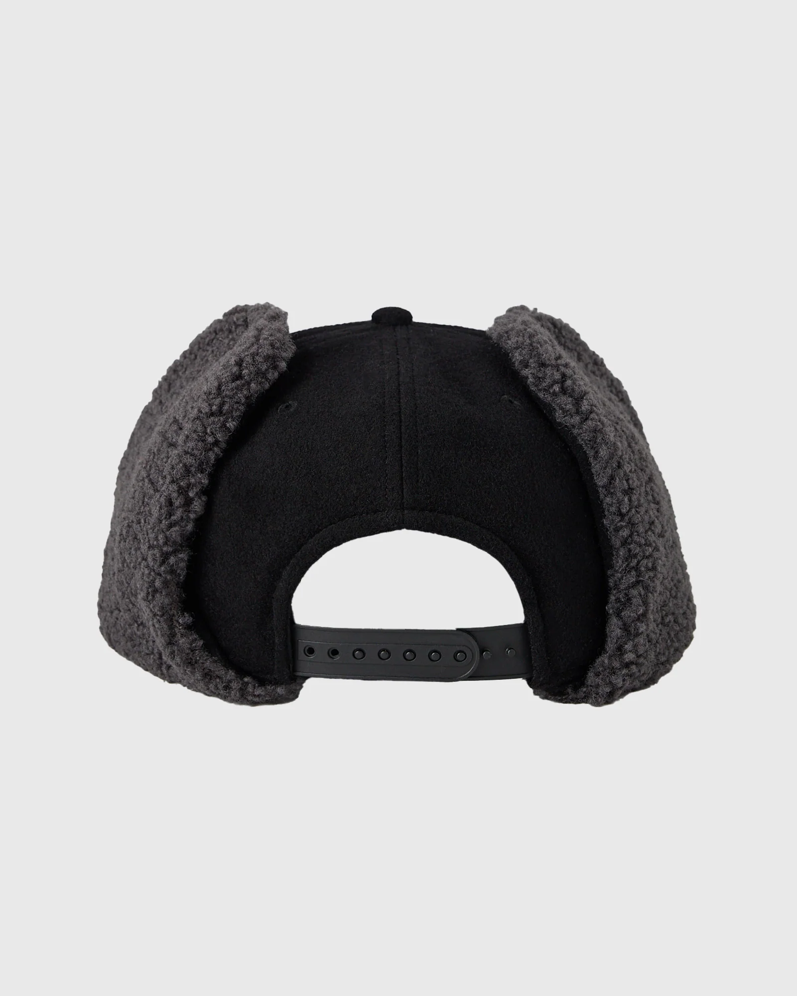Faux Shearling Hunter Flap Cap - Black - Image 3