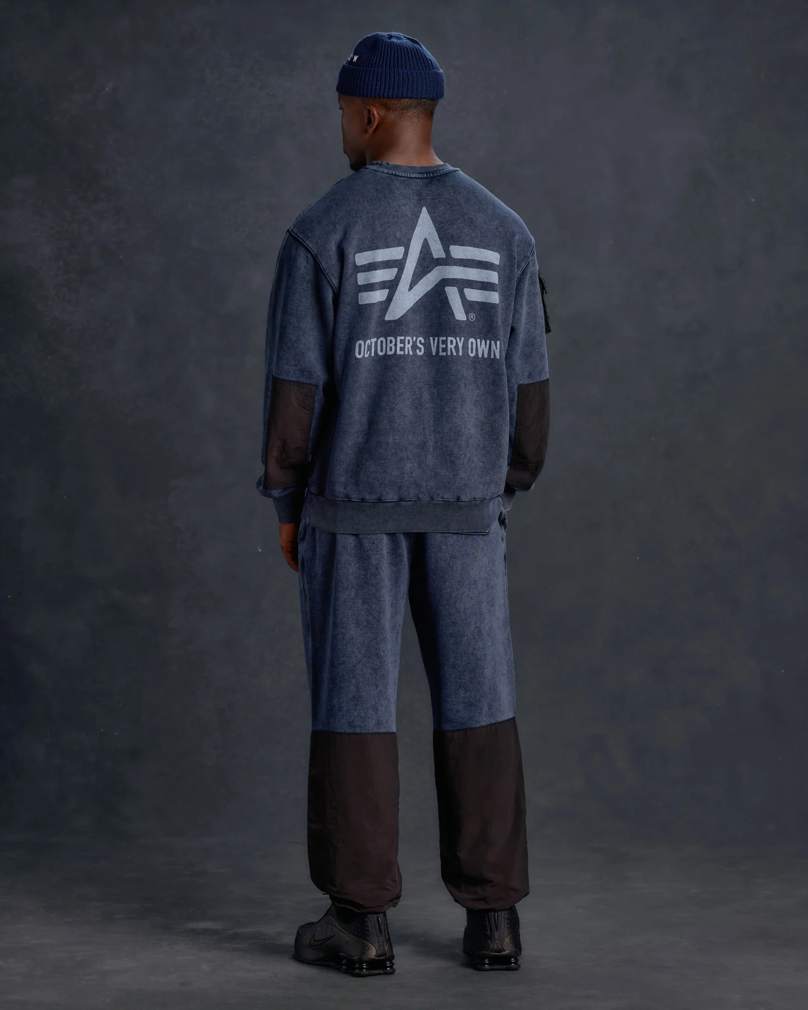 Alpha Industries Garment Dyed Crewneck - Replica Blue - Image 3