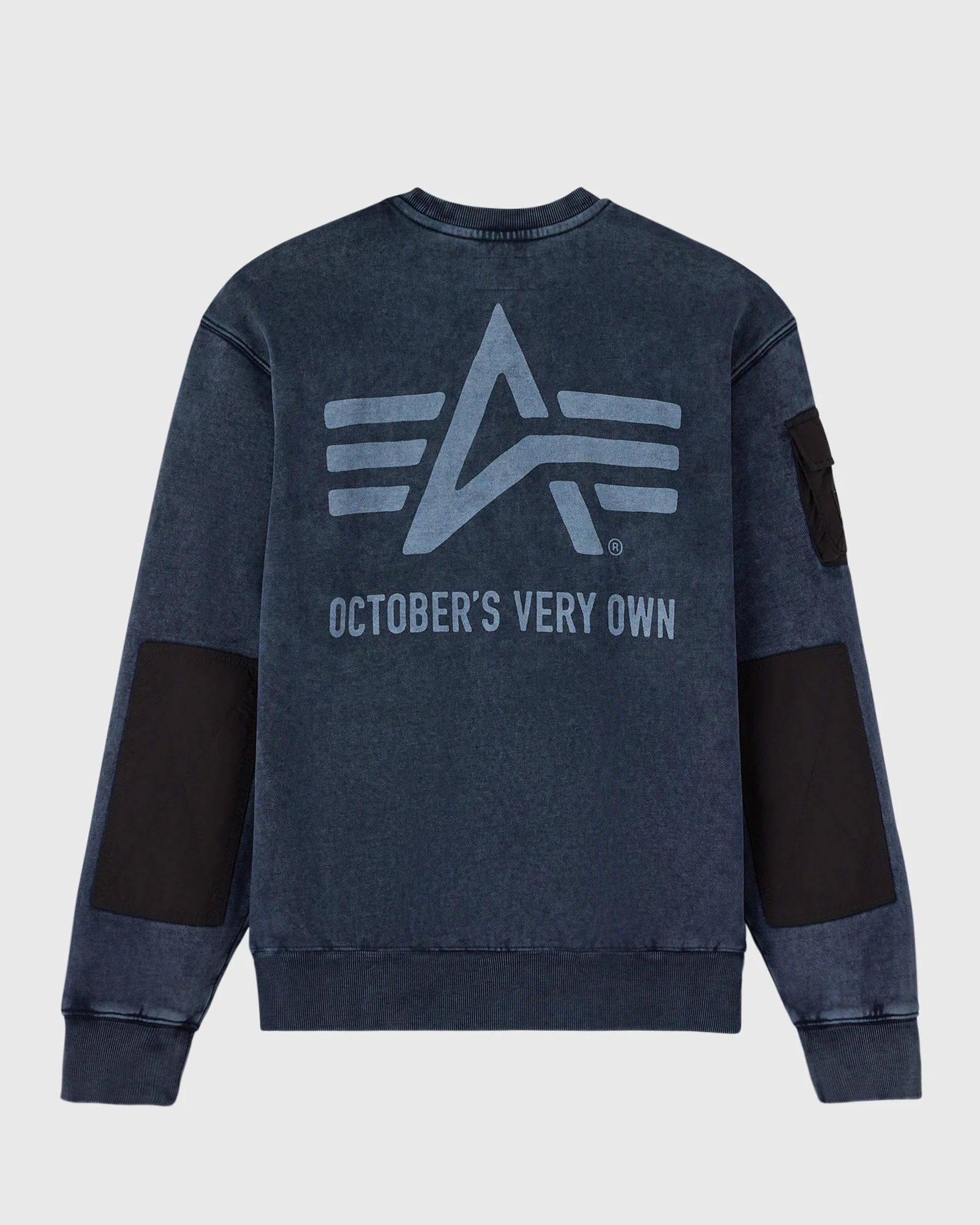 Alpha Industries Garment Dyed Crewneck - Replica Blue - Image 5