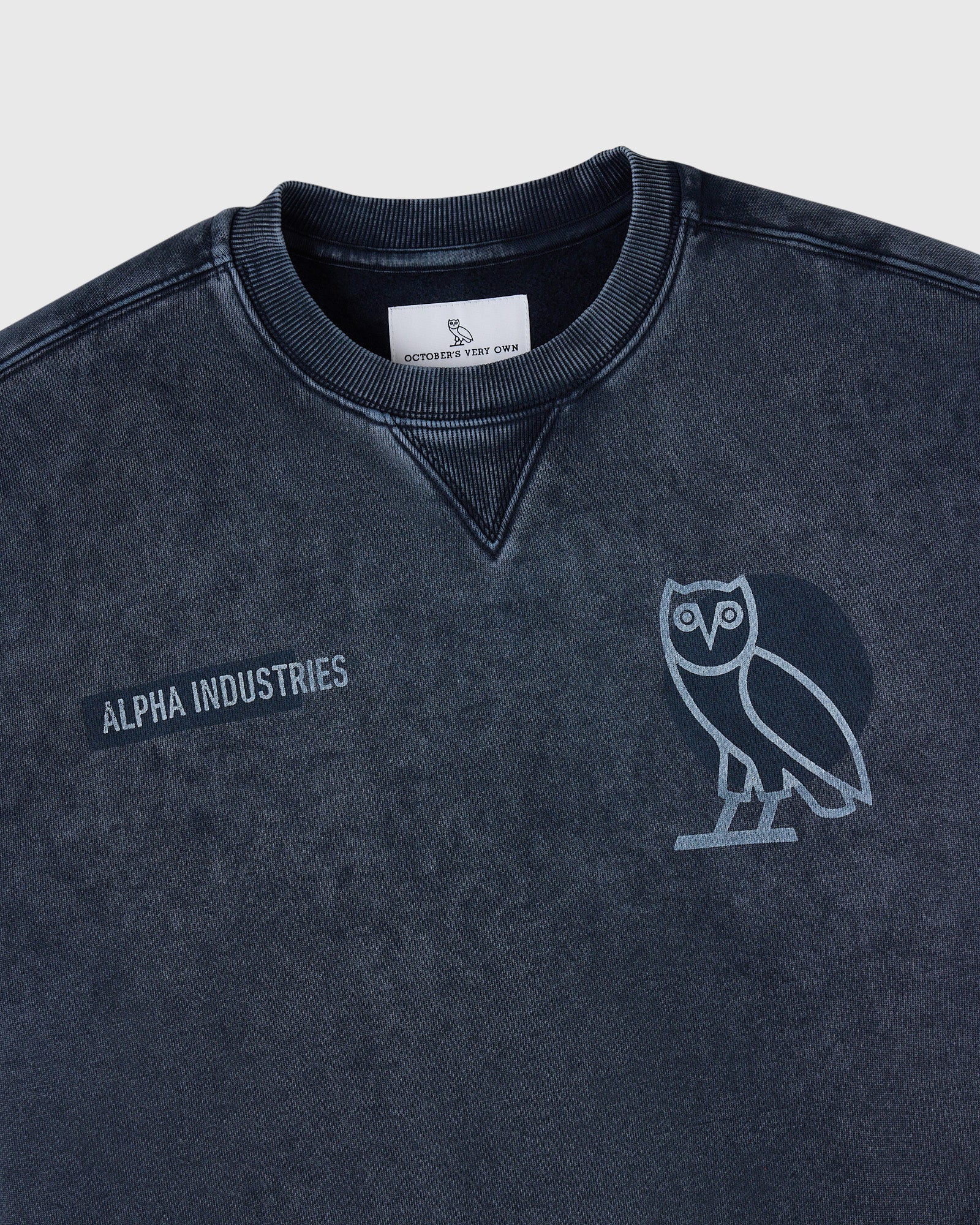 Alpha Industries Garment Dyed Crewneck - Replica Blue - Image 6