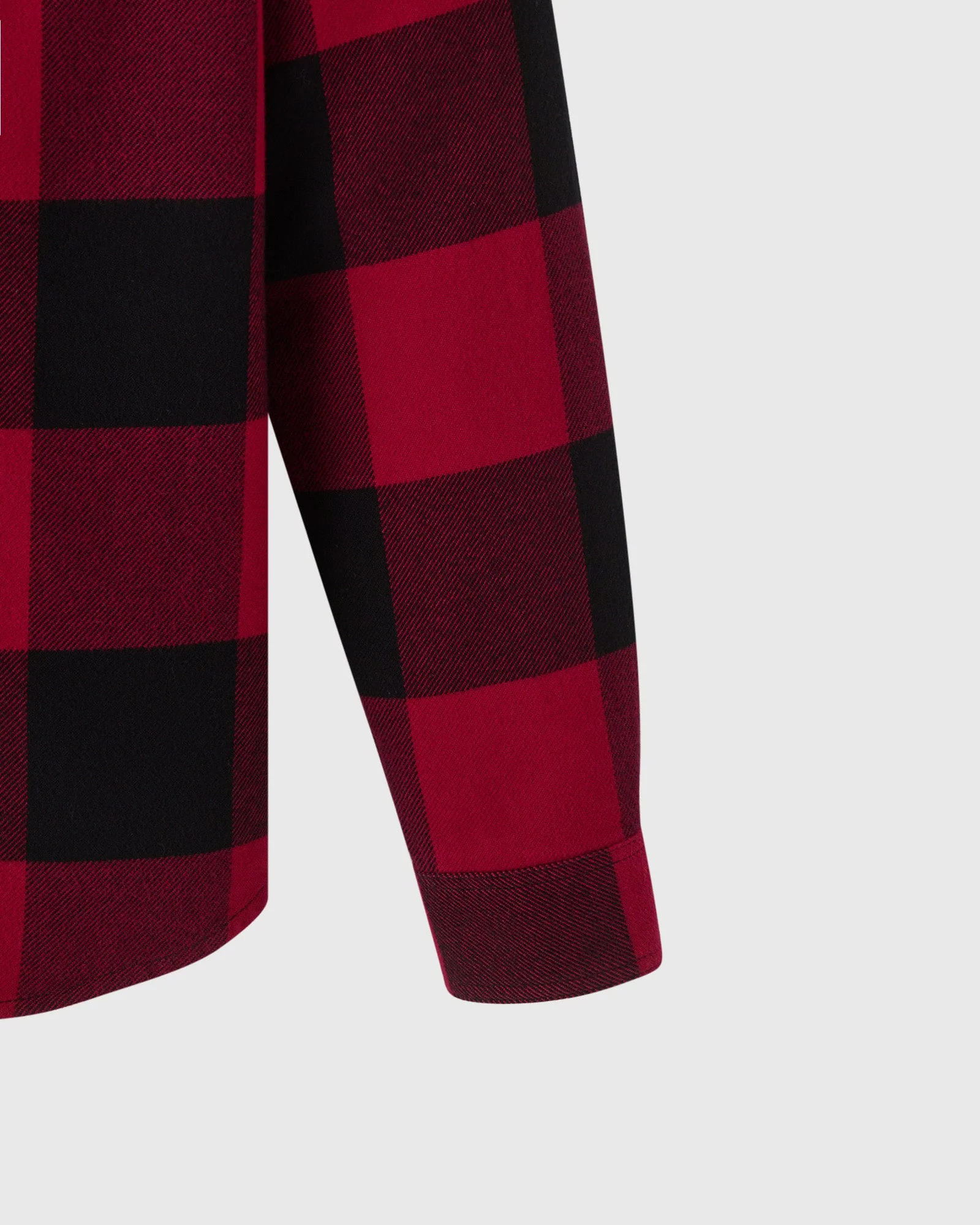Plaid Flannel Shirt - Deep Red - Image 4