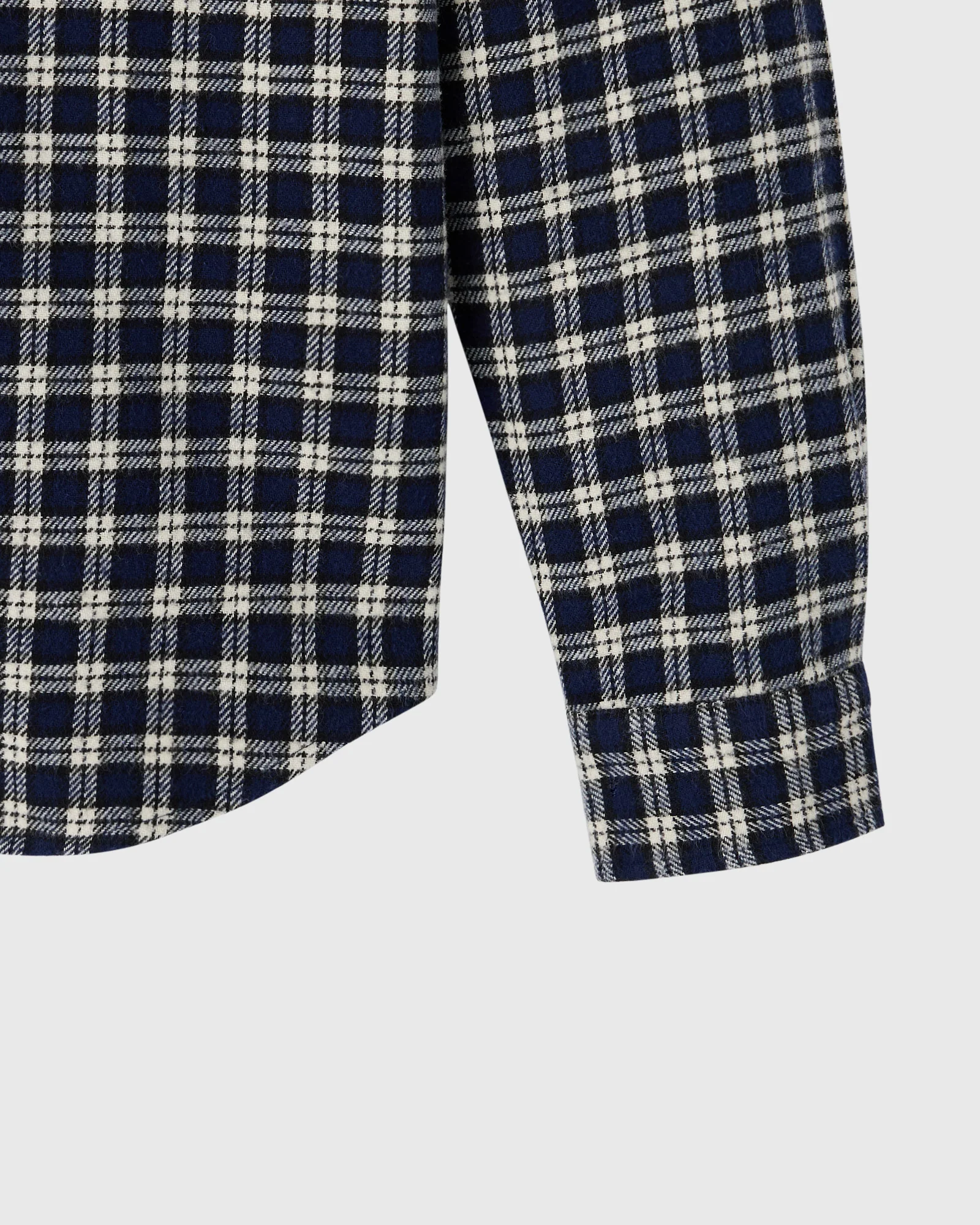 Plaid Flannel Shirt - Navy/White - Image 5